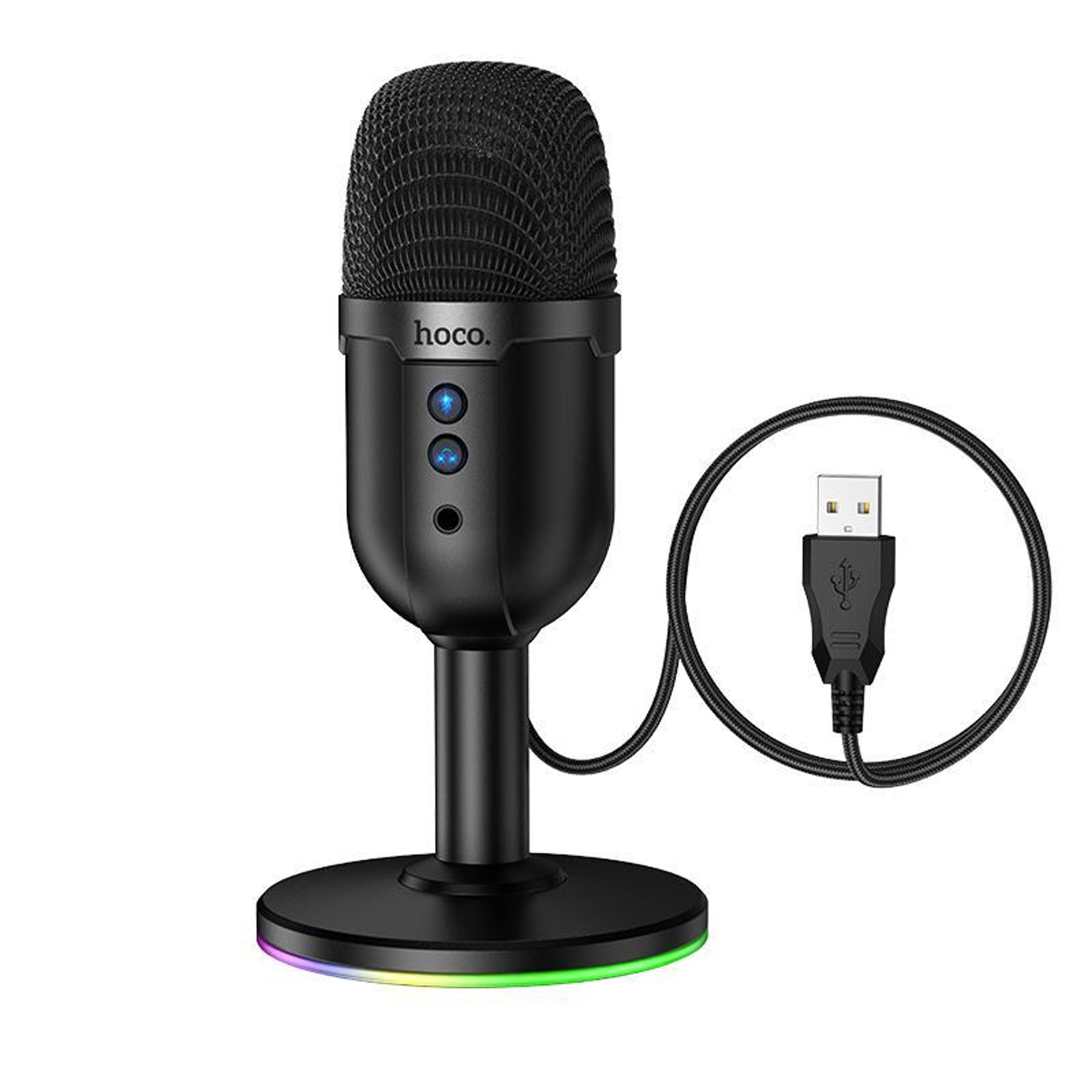 RGB Gaming USB Desktop Microphone With Mute And Monitoring 0