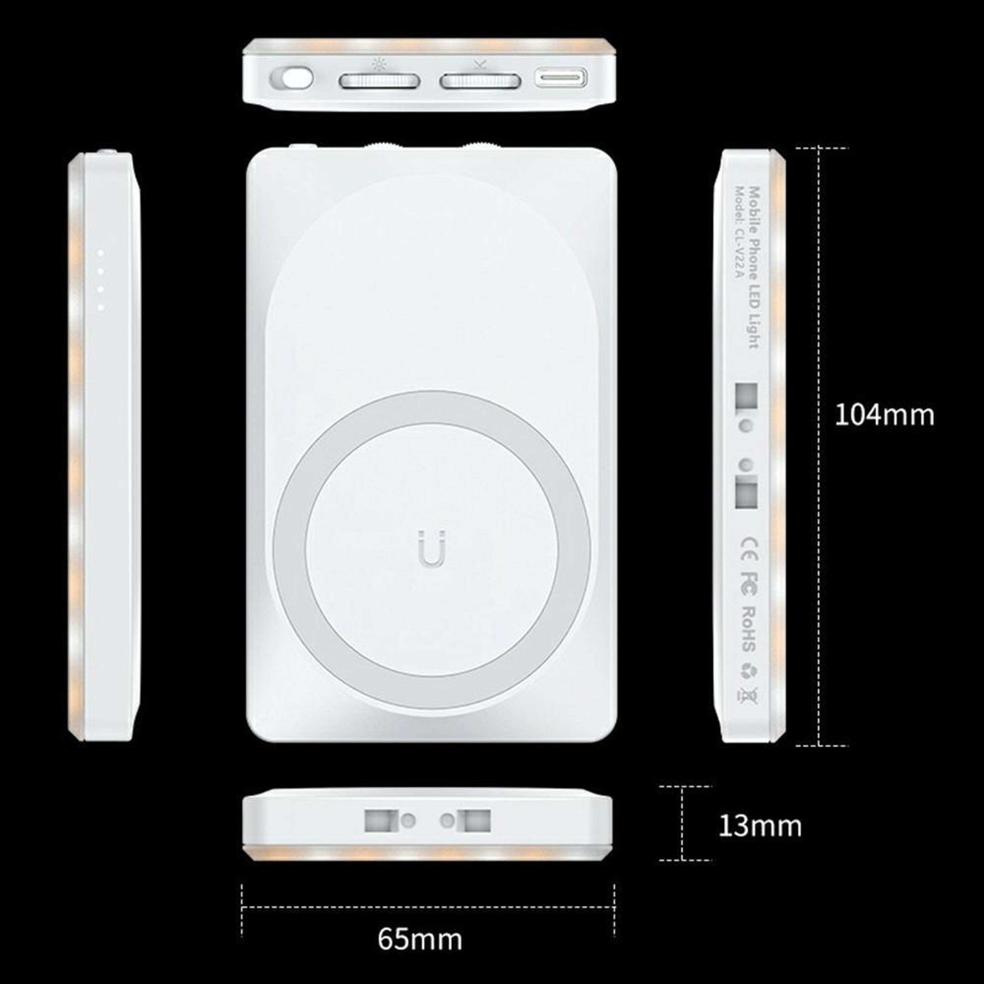 MagSafe LED Fill Light Portable Phone Camera Light LED Rechargeable Video Light – view 4