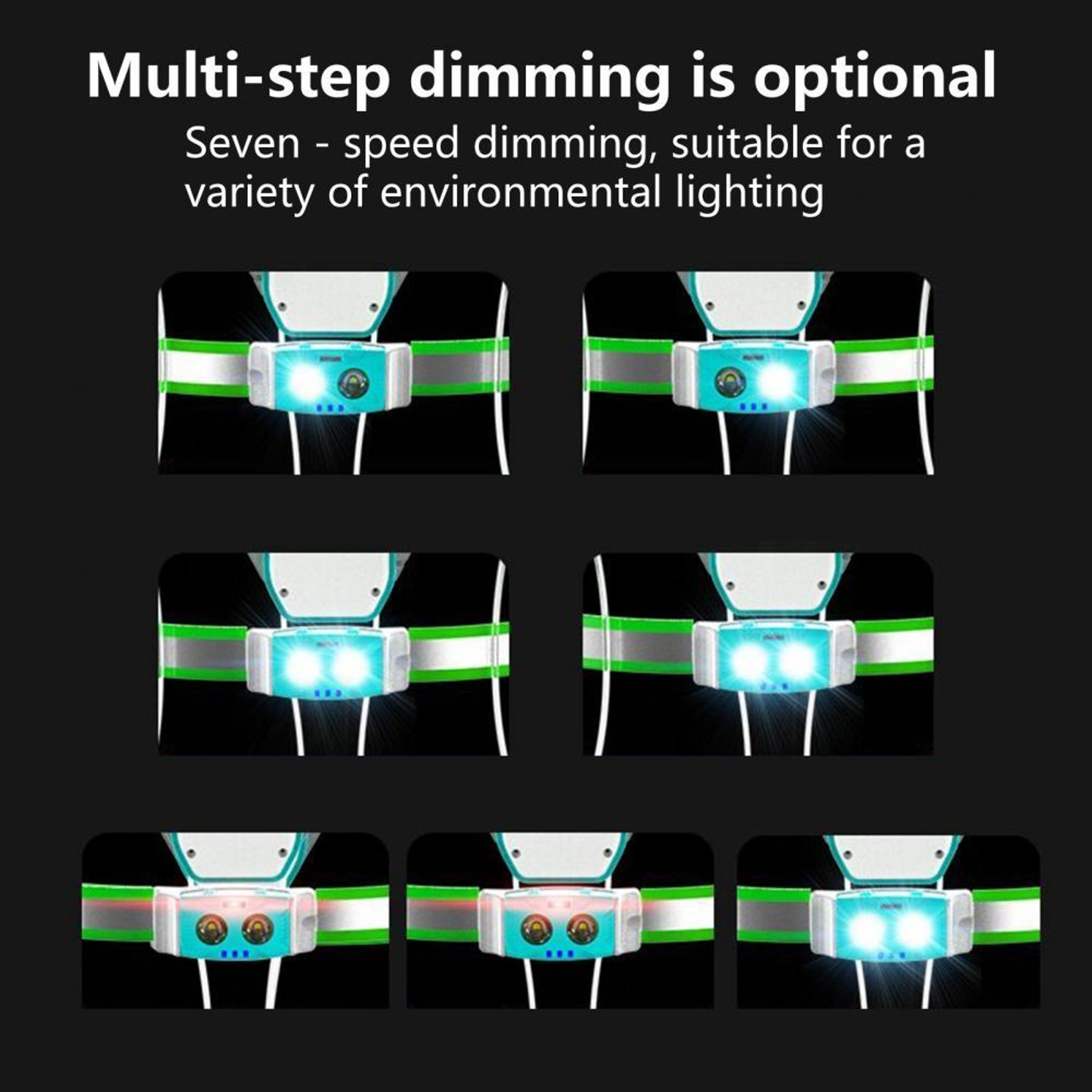 USB Rechargeable LED Running Chest Light Reflective Safety Strap For Night Running Walking Hiking 4
