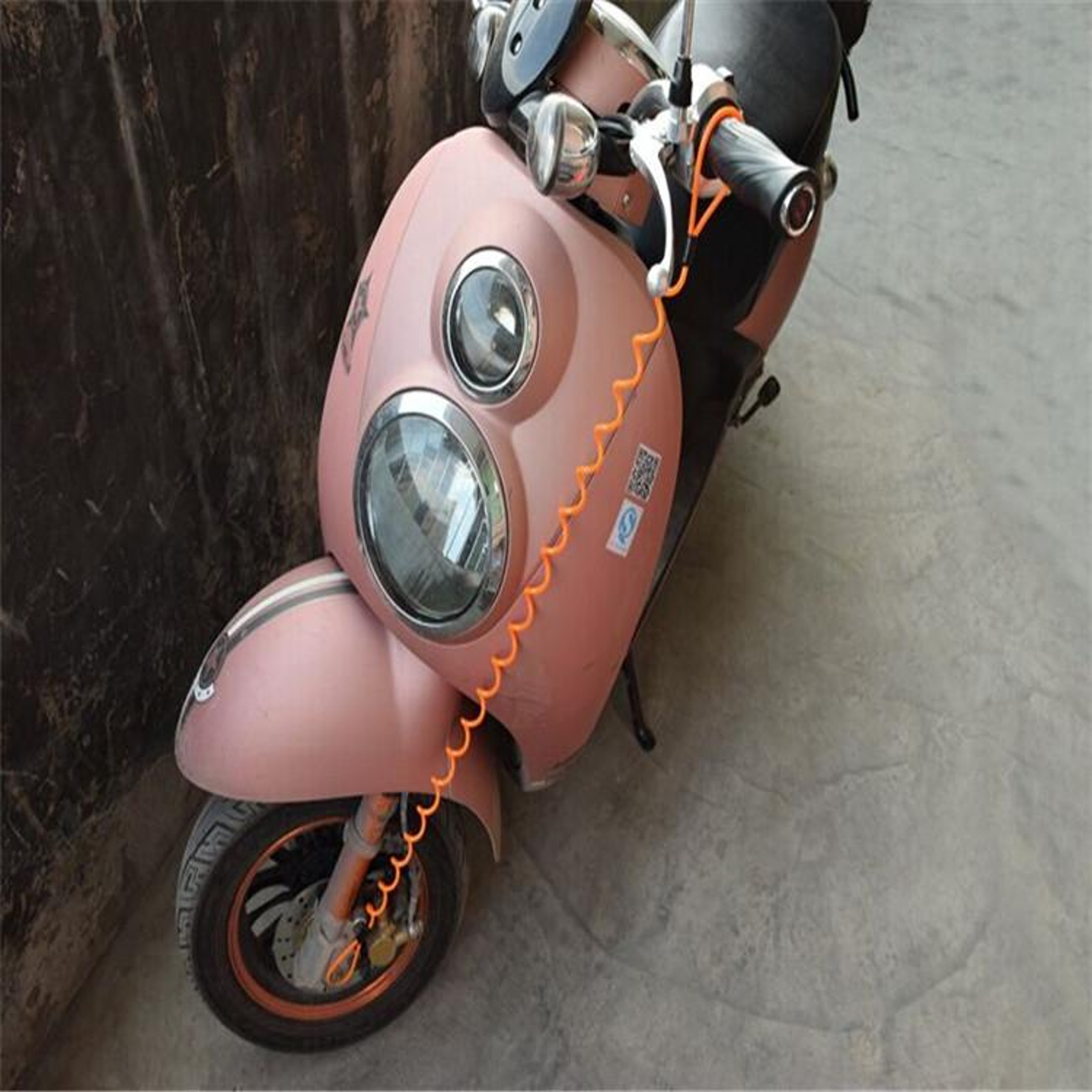 Motorcycle Alarm Disc Lock Anti Theft Disc Brake Lock with Reminder Spring Cable for Bikes and Scooters – view 5