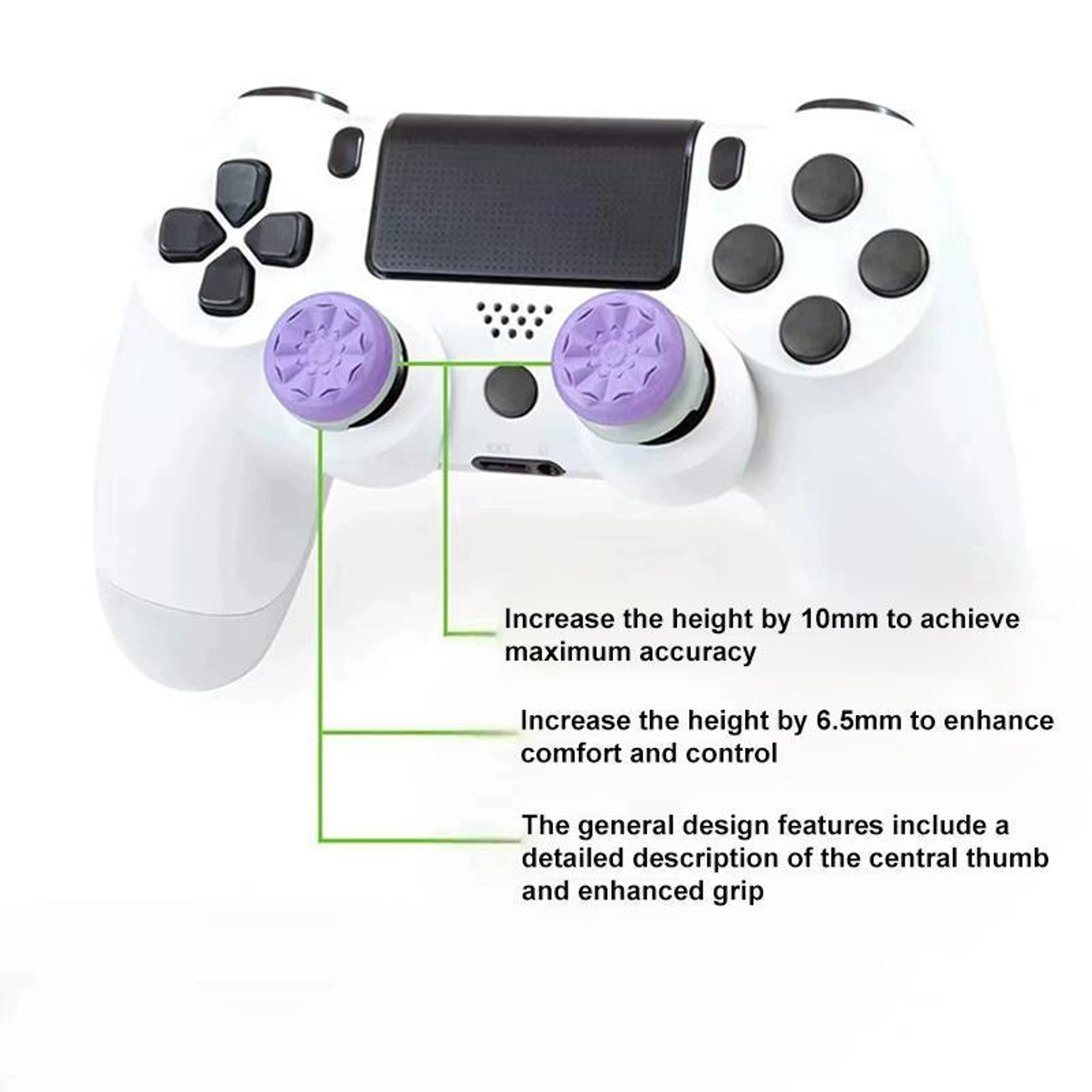 Anti Slip Joystick Thumbstick Extender Caps for PS5 PS4 Xbox Series X S Controller – view 5