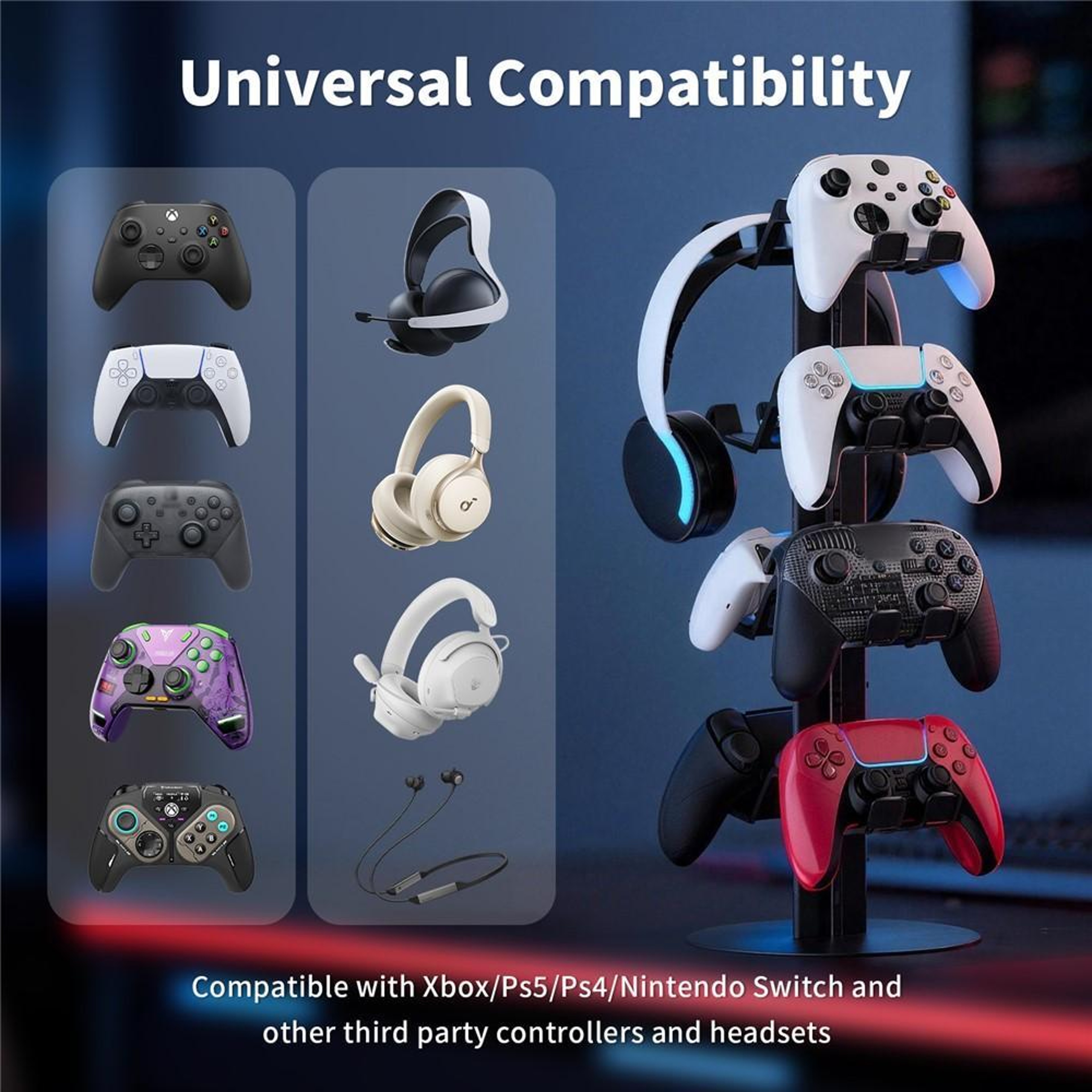 Universal Gaming Controller Stand Controller Holder For Xbox Switch Desk Organizer 2