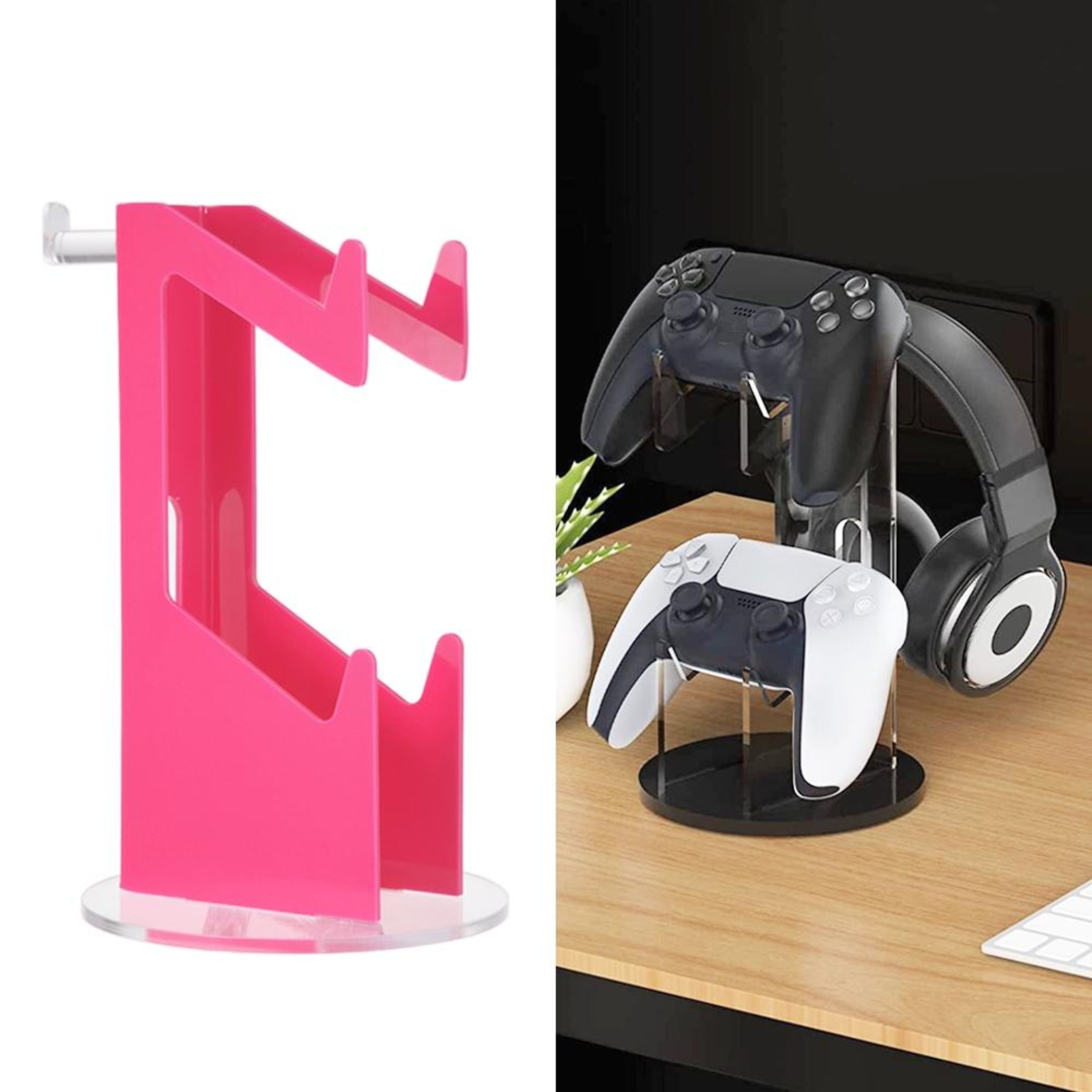 Gaming Desk Organizer Headphone Stand Gamepad Display Holder 5