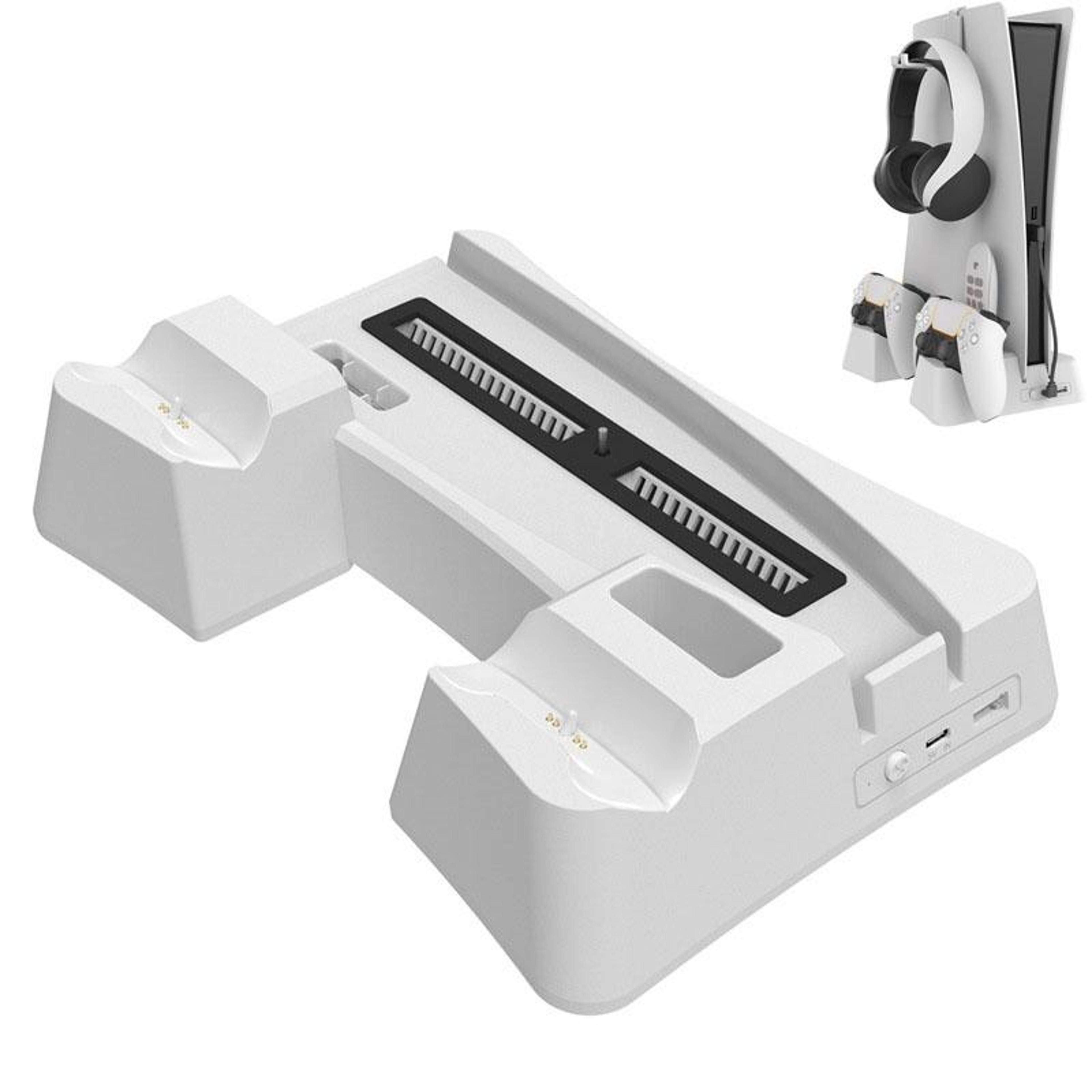 Iplay PS5 Digital Cooling Stand With Dual Controller Charging Dock And Storage Base 6