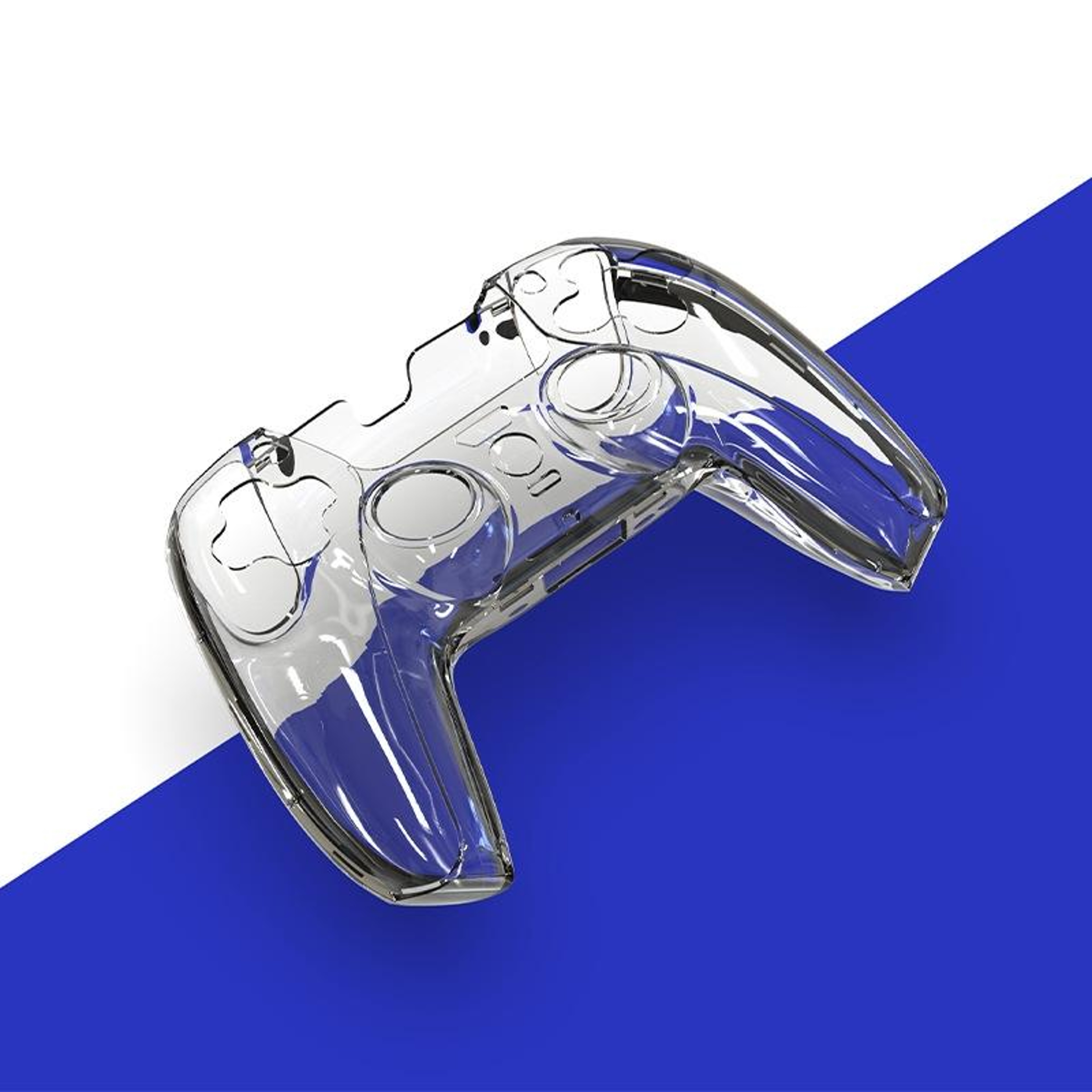 KJH Crystal Hard Shell Case For PS5 Controller Transparent PS5 Controller Cover Protective Case 5