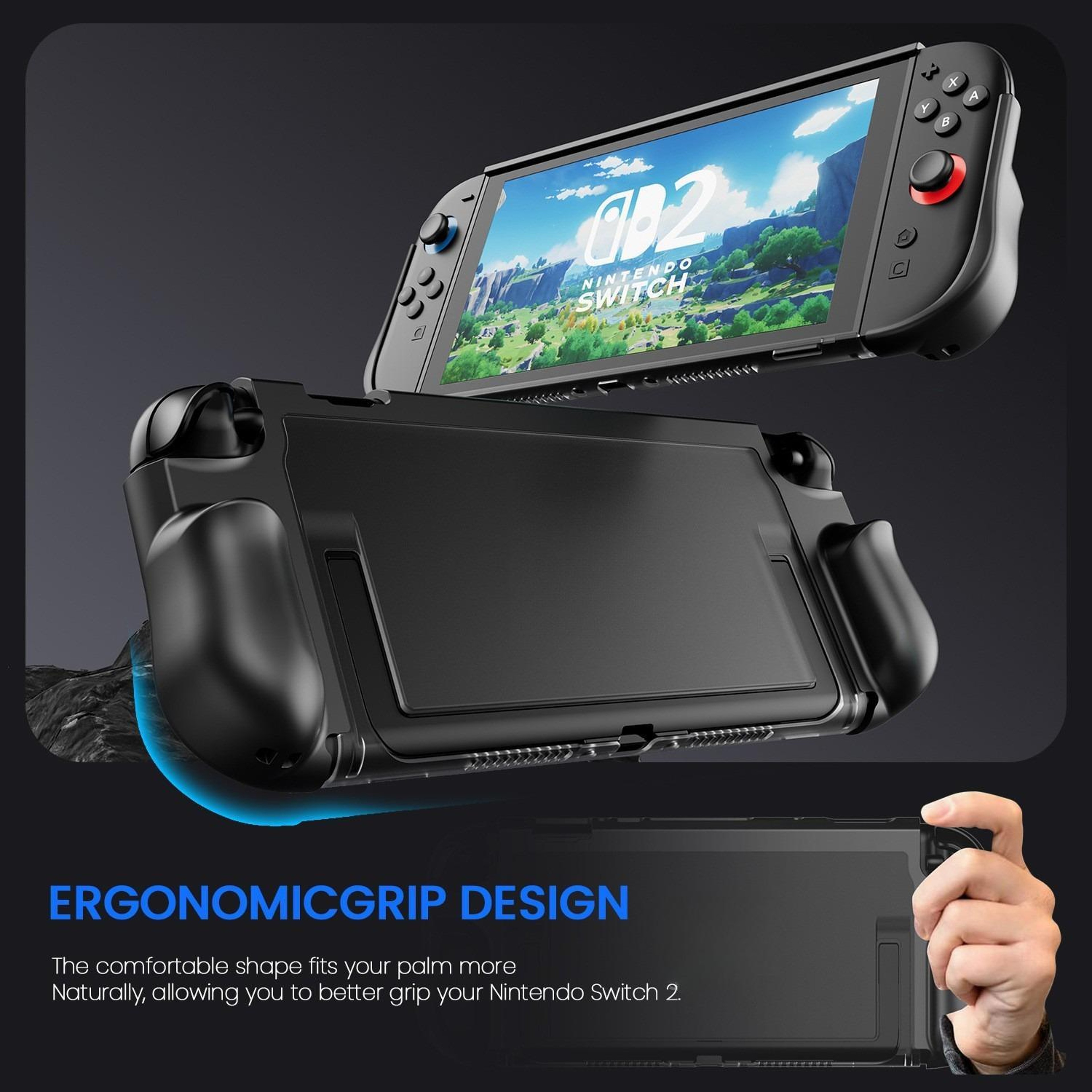 Nintendo Switch 2 Protective Case Shockproof TPU PC Case with Non Slip Grip – view 5
