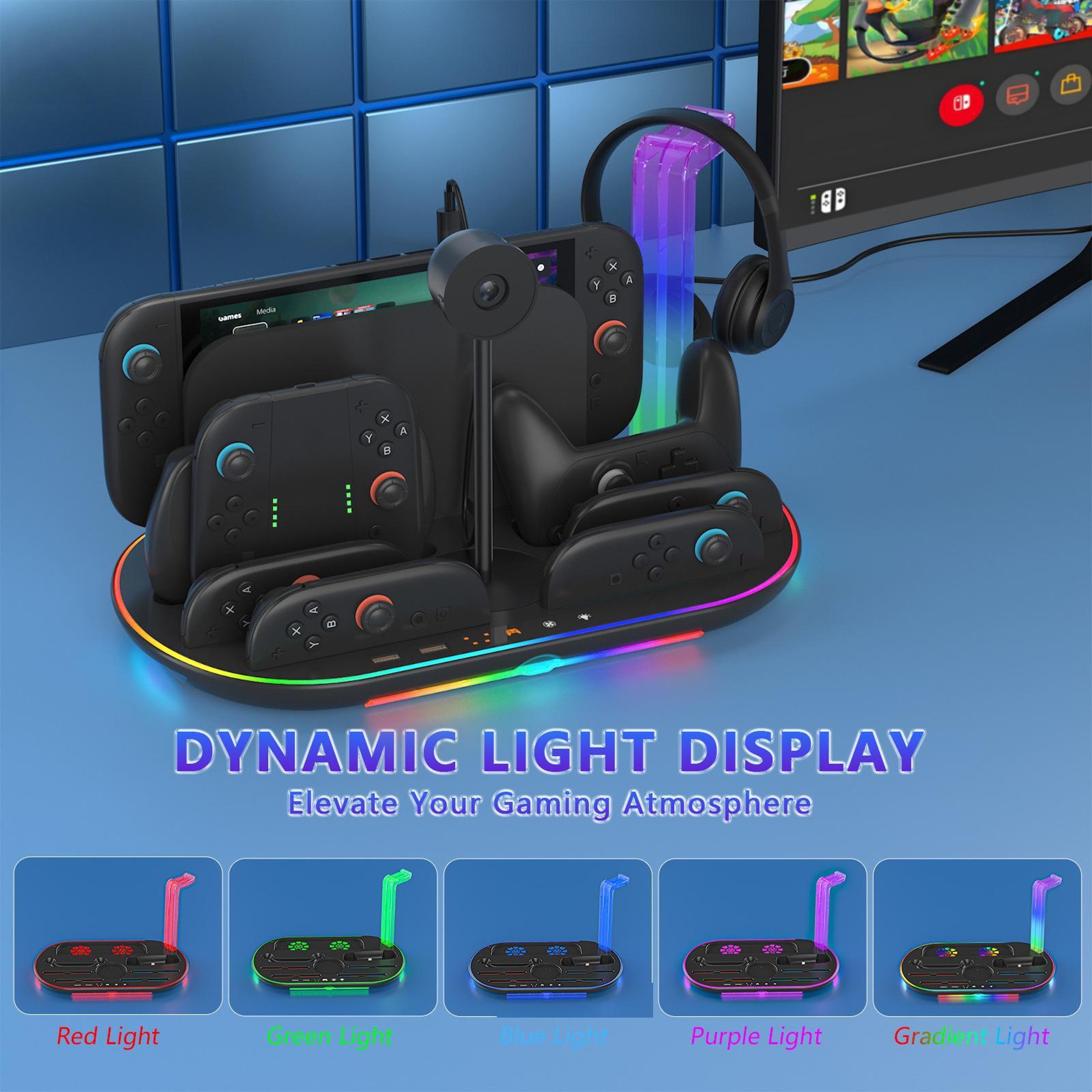 Nintendo Switch 2 Charging Dock With Cooling Fan Controller Charger And Storage Station 9
