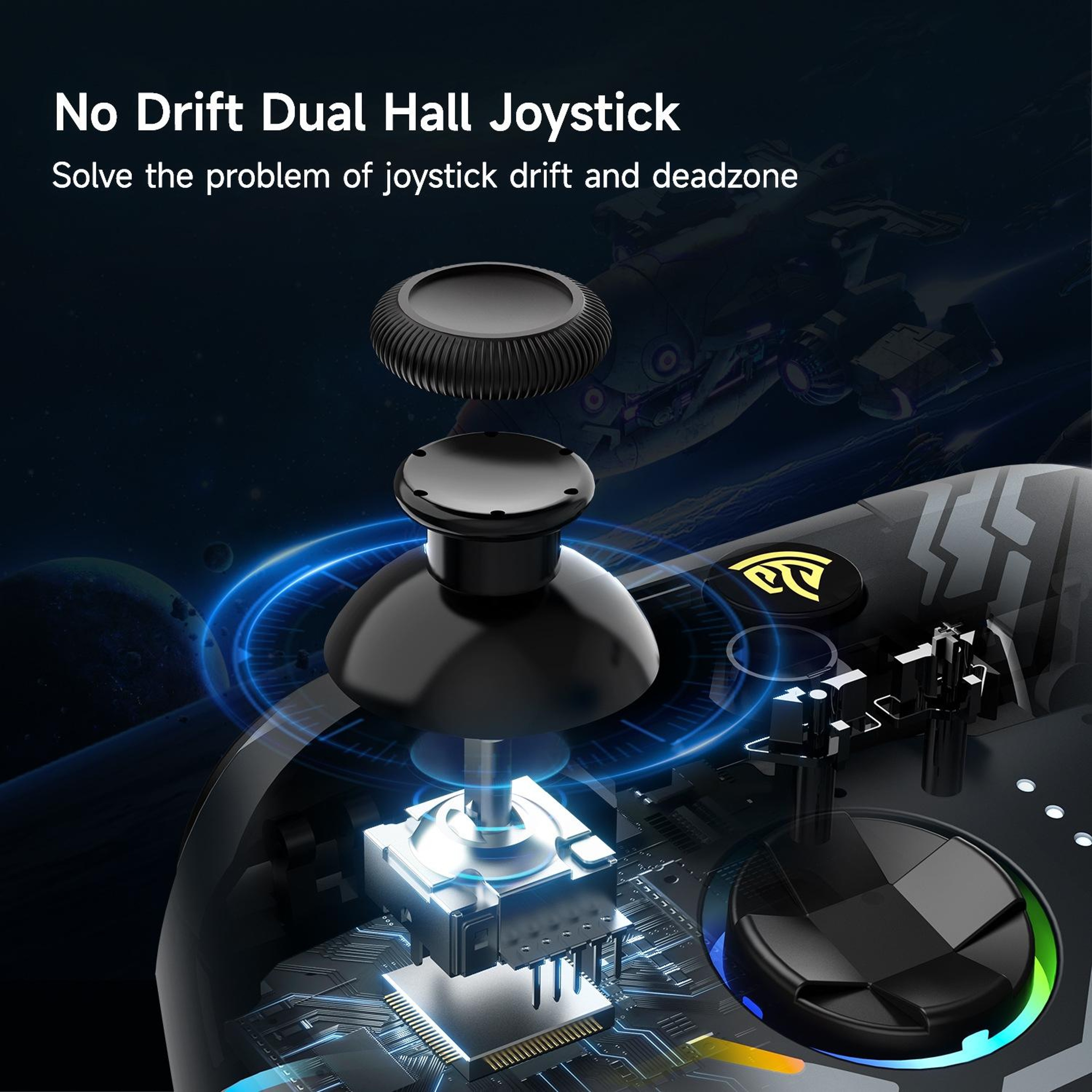 Wireless Game Controller with Hall Effect Joysticks and Triggers for PC Switch – view 11