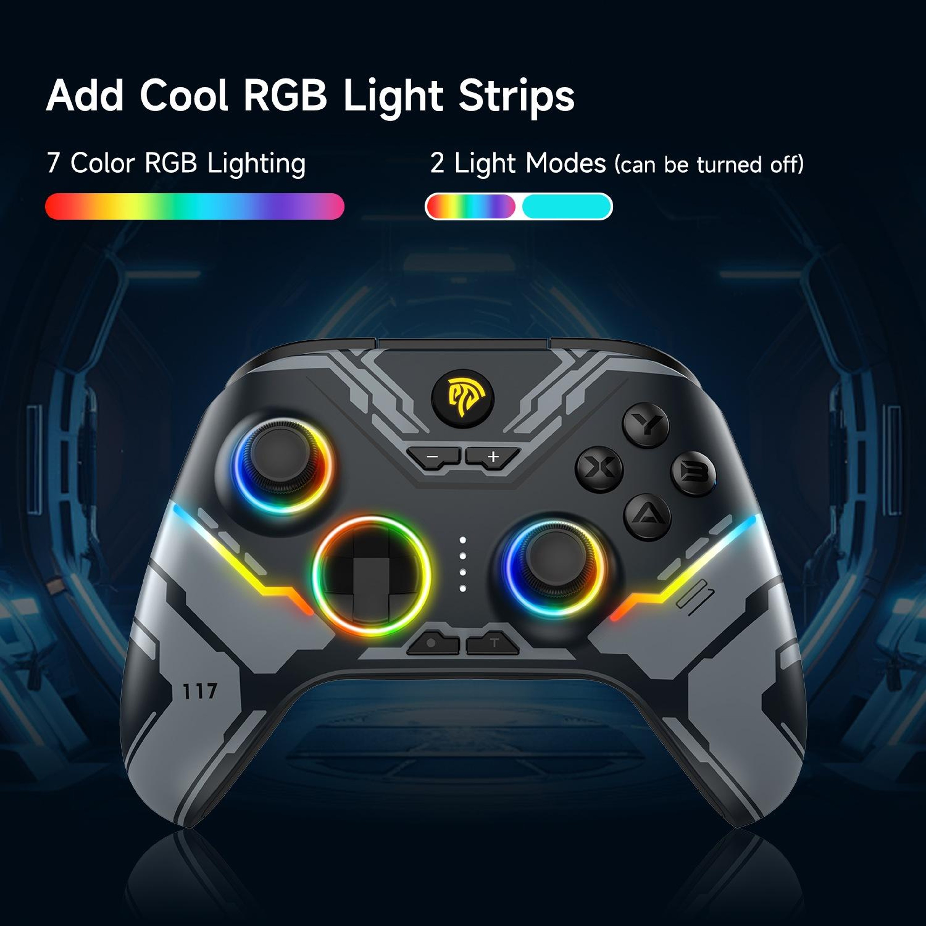 Wireless Game Controller with Hall Effect Joysticks and Triggers for PC Switch – view 5