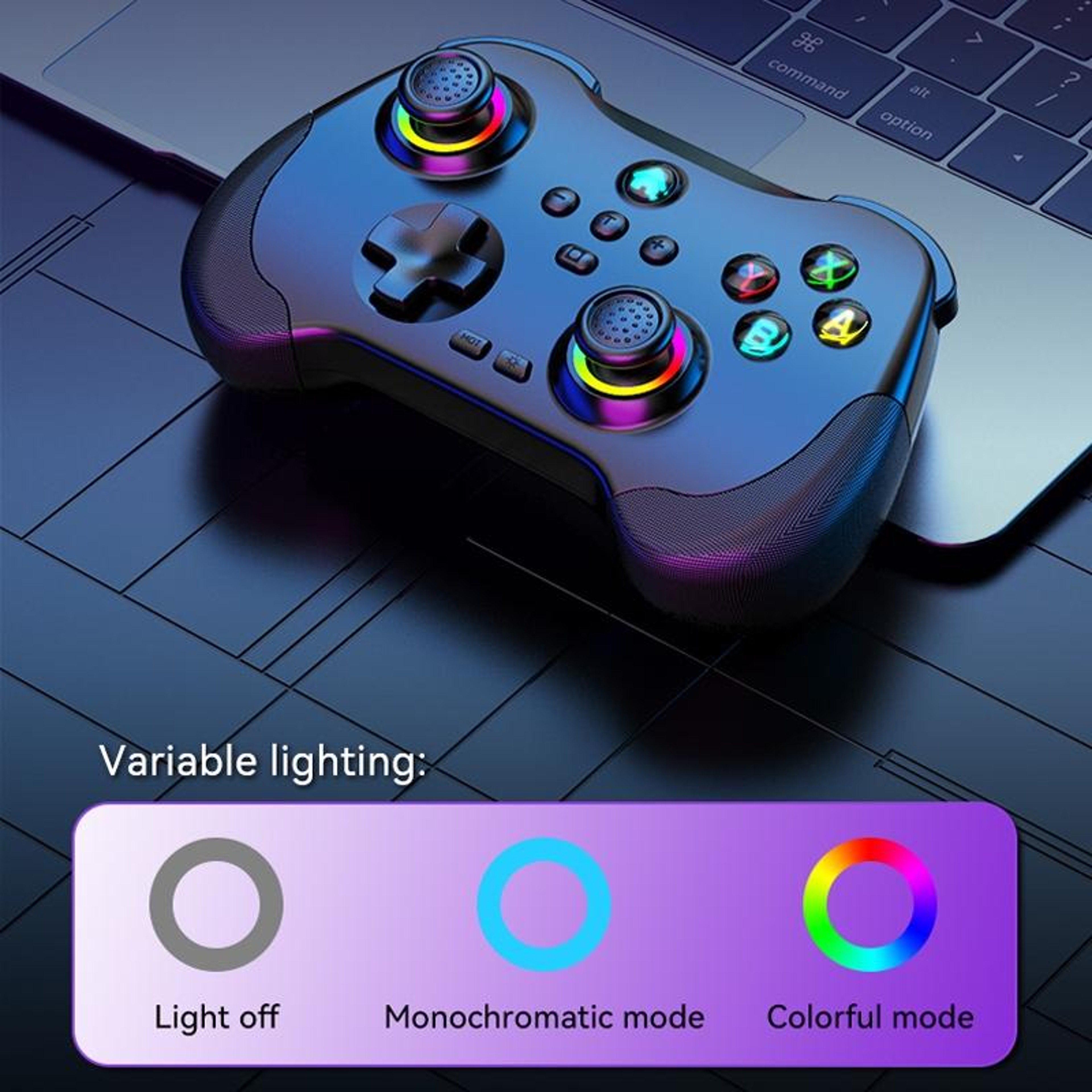 Wireless Gaming Controller with Hall Effect Joysticks for Switch PS4 PS3 PC Android iOS – view 6