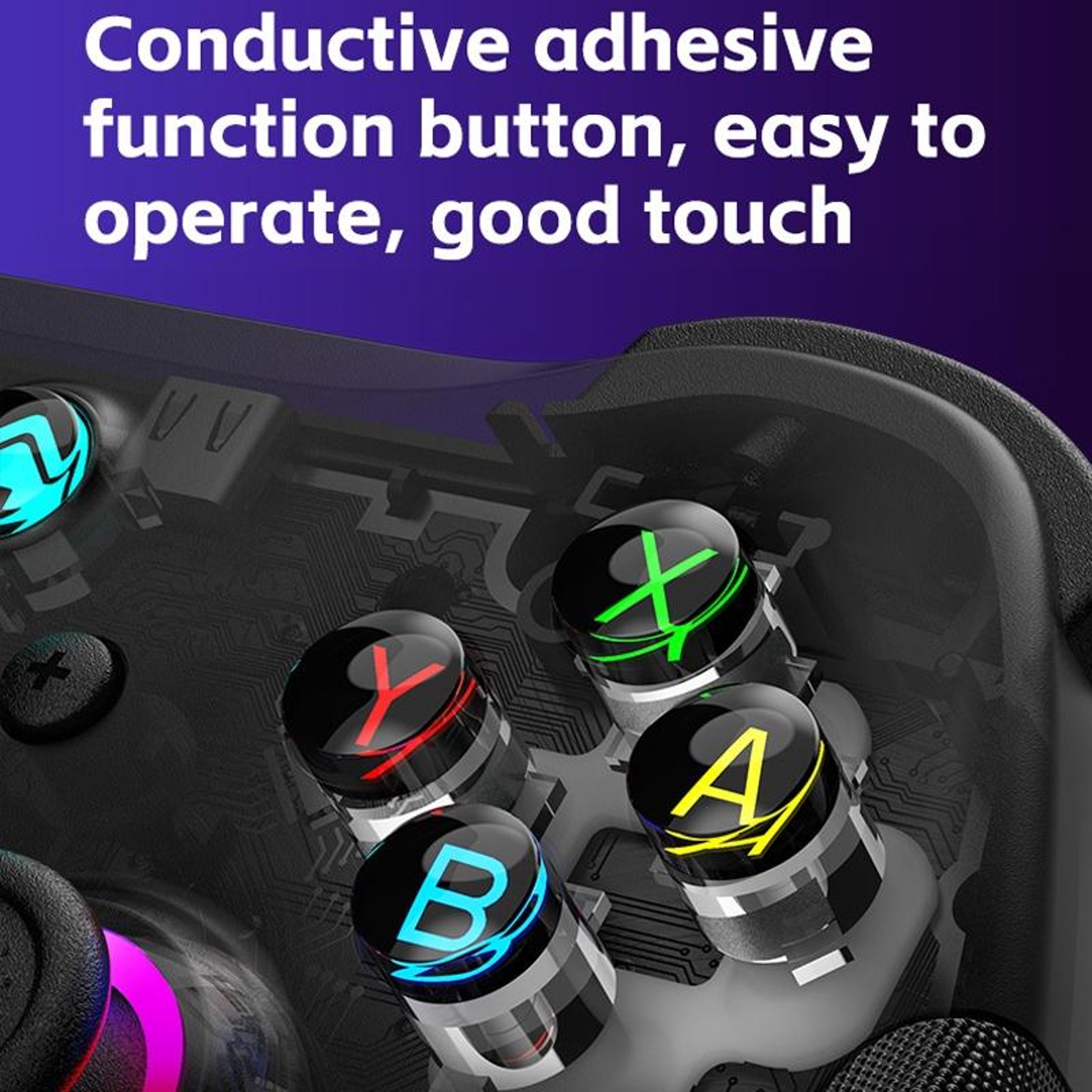 Wireless Gaming Controller with Hall Effect Joysticks for Switch PS4 PS3 PC Android iOS – view 8