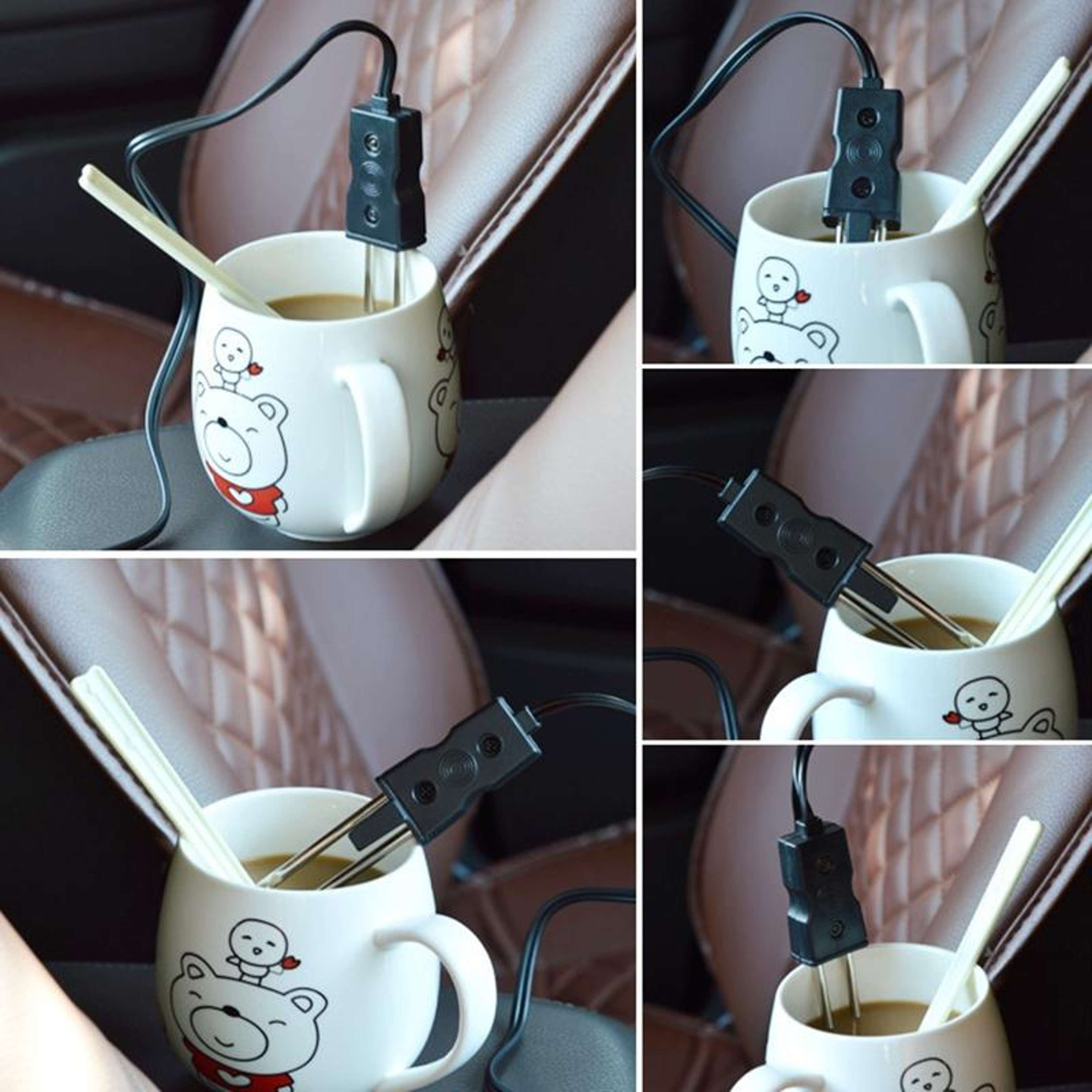 Car Water Heater Portable Car Immersion Heater Electric Travel Water Boiler Stick 5