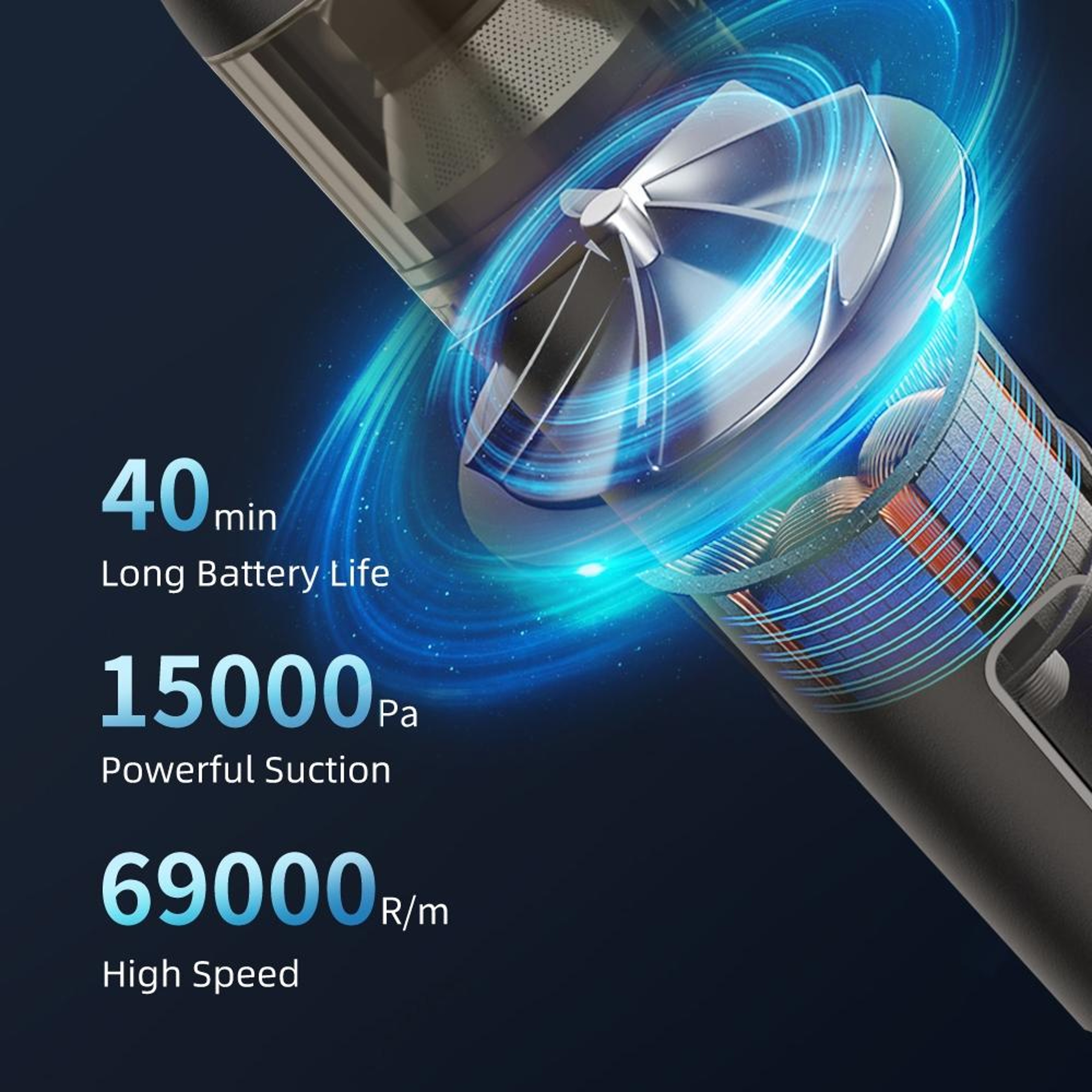 Cordless Car Vacuum Handheld Vacuum Cleaner With Air Blower And USB C Rechargeable Battery 4
