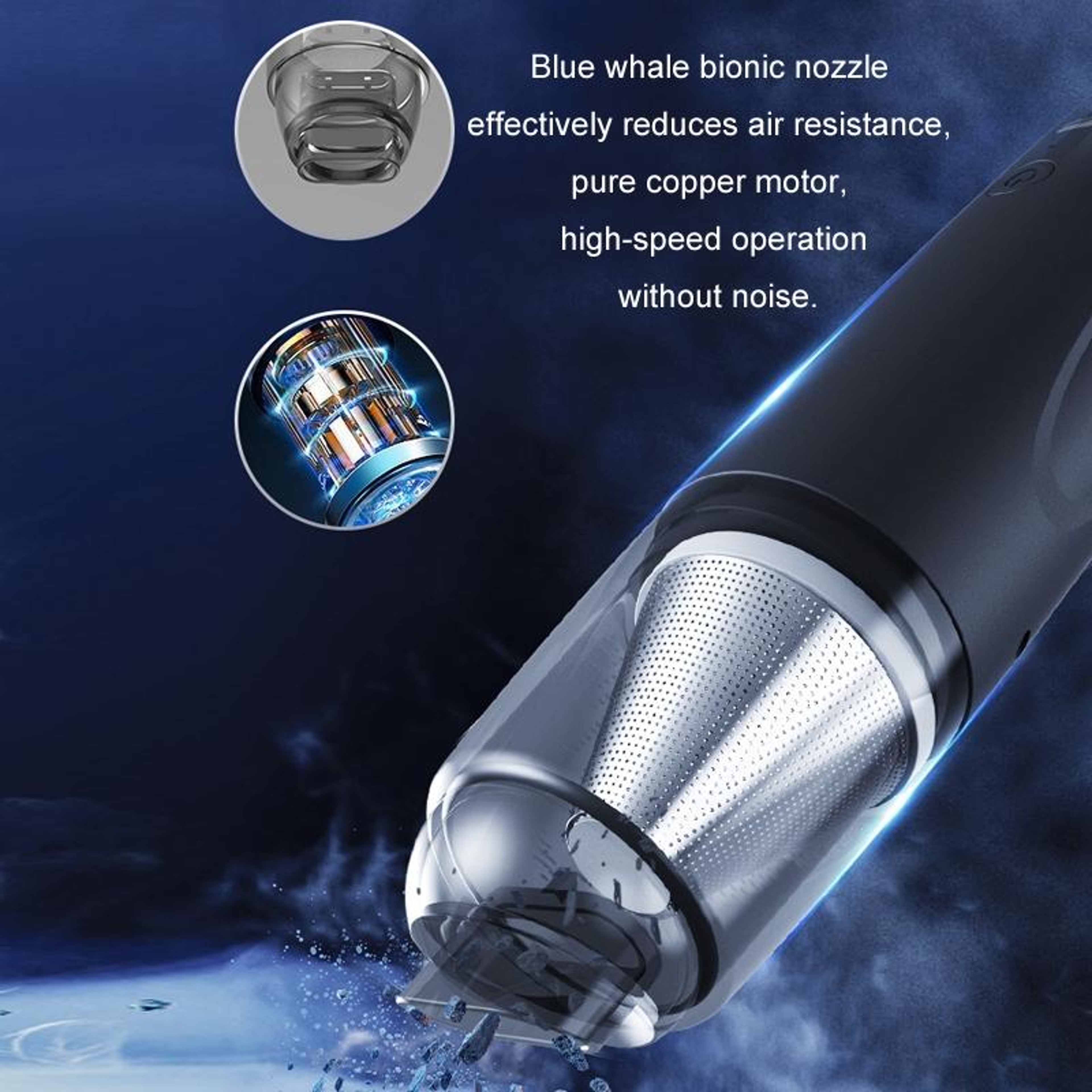 Handheld Car Vacuum Cleaner Cordless Mini Vacuum Cleaner with Air Blower and Stainless Steel Filter – view 5