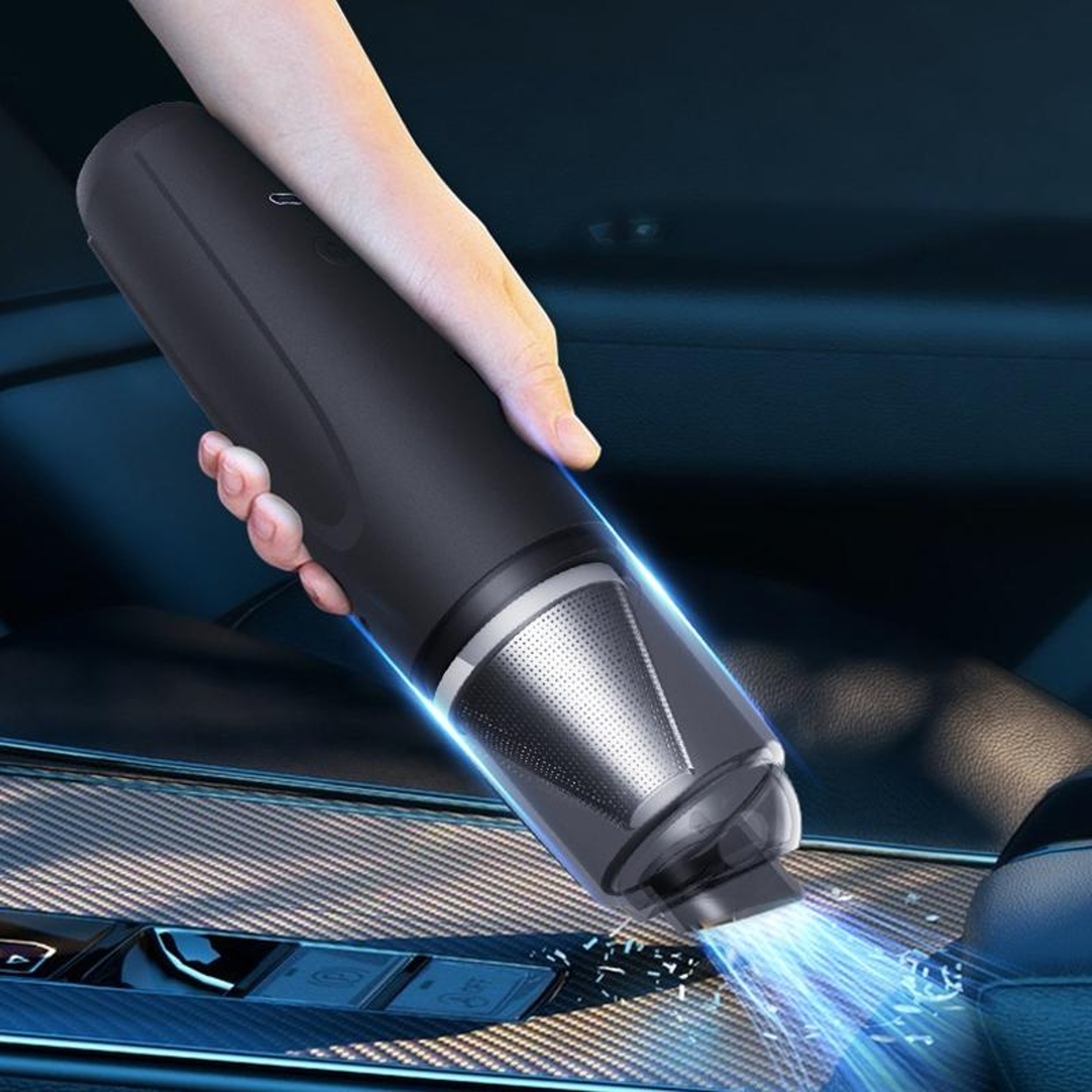 Handheld Car Vacuum Cleaner Cordless Mini Vacuum Cleaner with Air Blower and Stainless Steel Filter – view 8