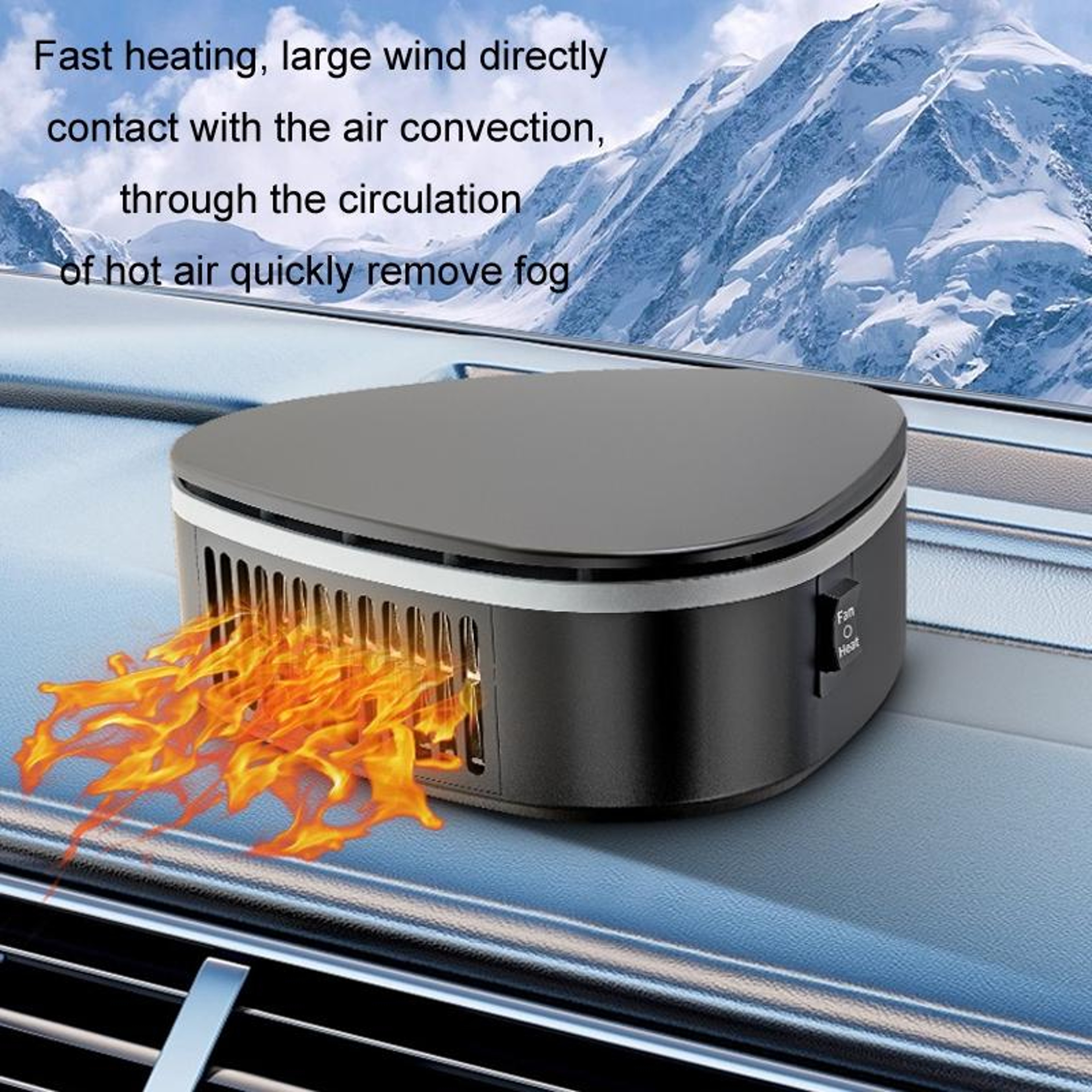 Car Heater Windshield Defroster Portable Car Defogger With Adjustable Base 5
