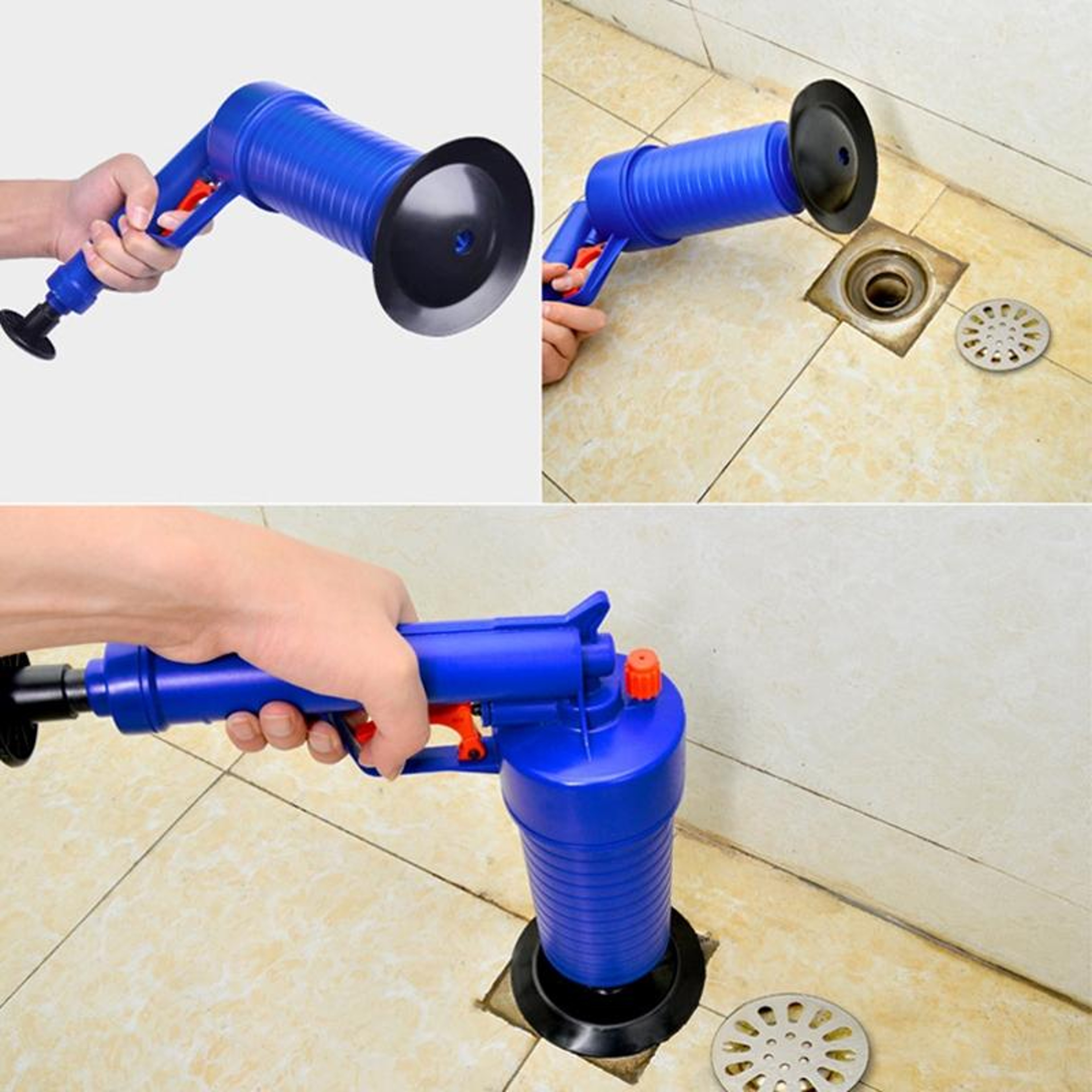 High Pressure Drain Blaster Air Powered Drain Cleaner For Toilets Sinks And Clogged Pipes 8