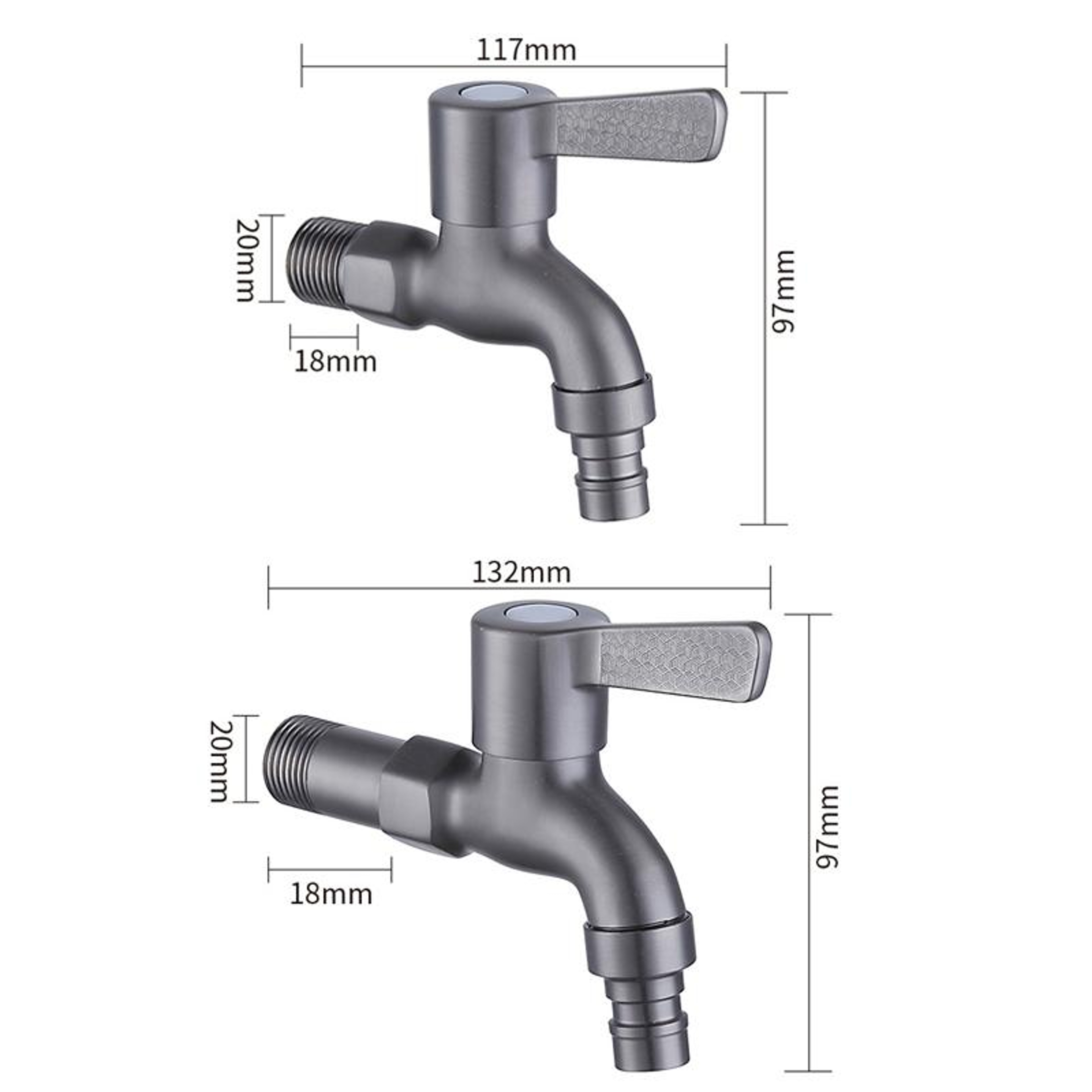Premium Stainless Steel Bib Tap Wall Mounted Washing Machine Tap for Bathroom Utility Sink – view 3