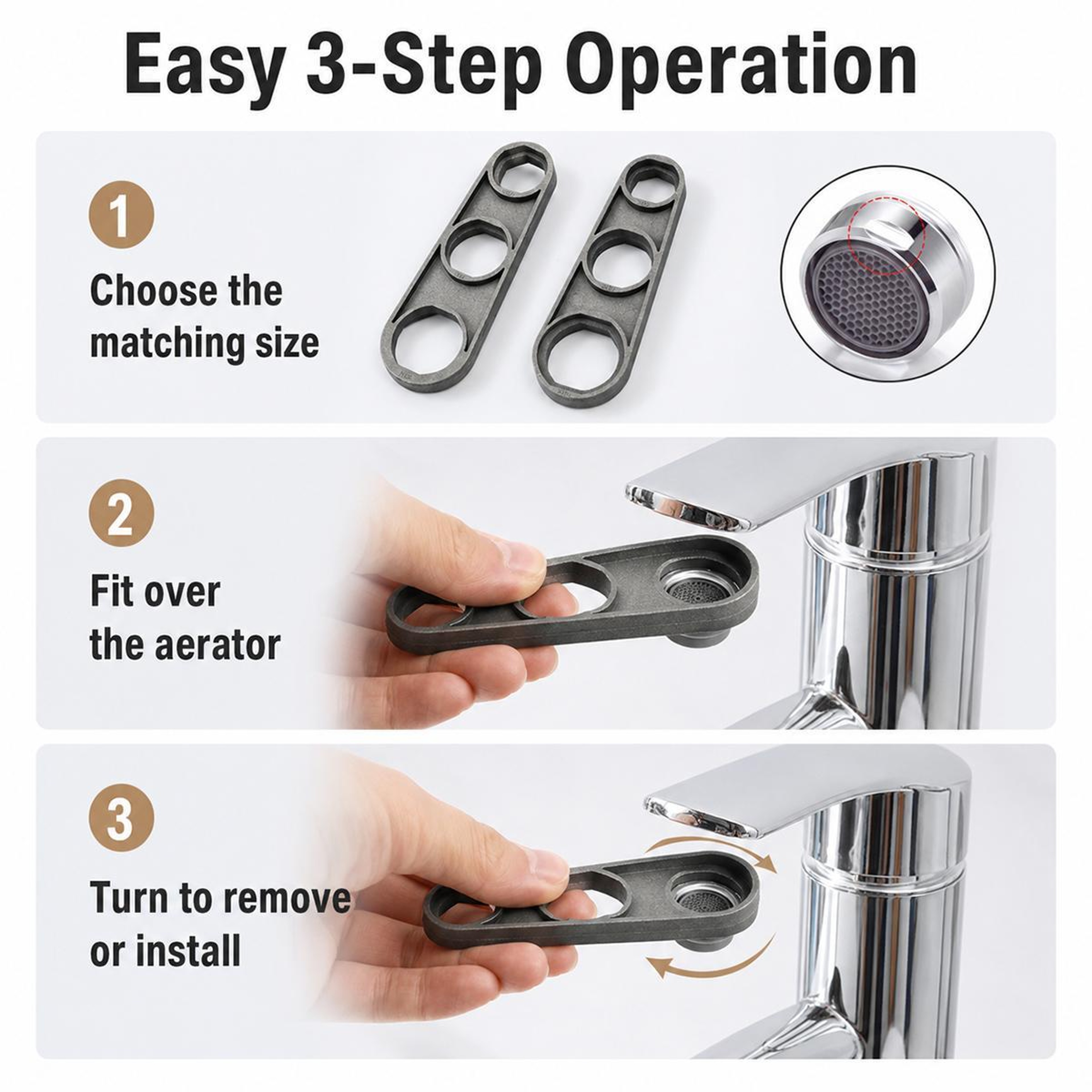 Carbon Steel Faucet Wrench Multi Functional Plumbing Wrench for Sink and Tap Repair – view 6