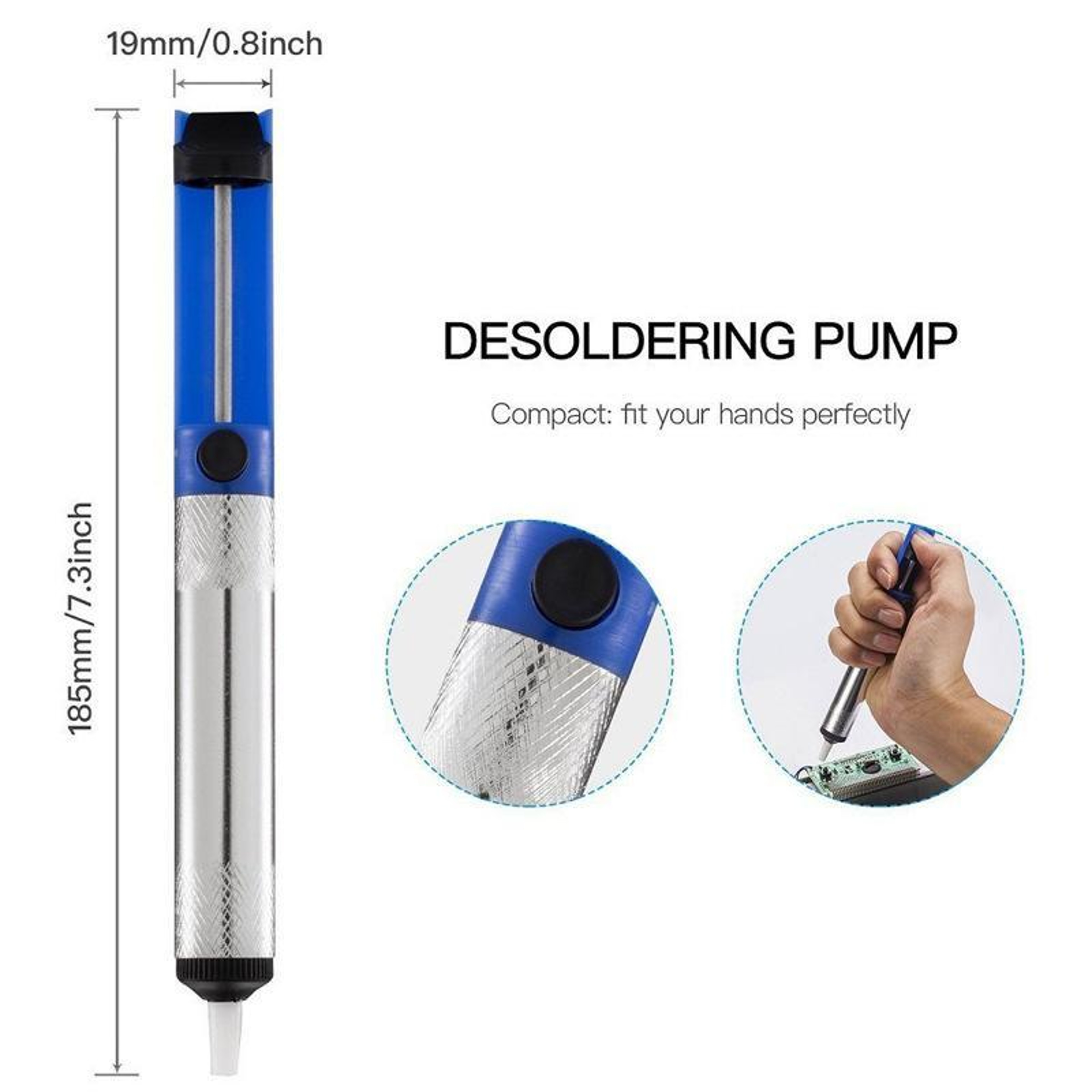 Manual Desoldering Pump Solder Sucker Tool With Powerful Vacuum For PCB Electronics Repair 2