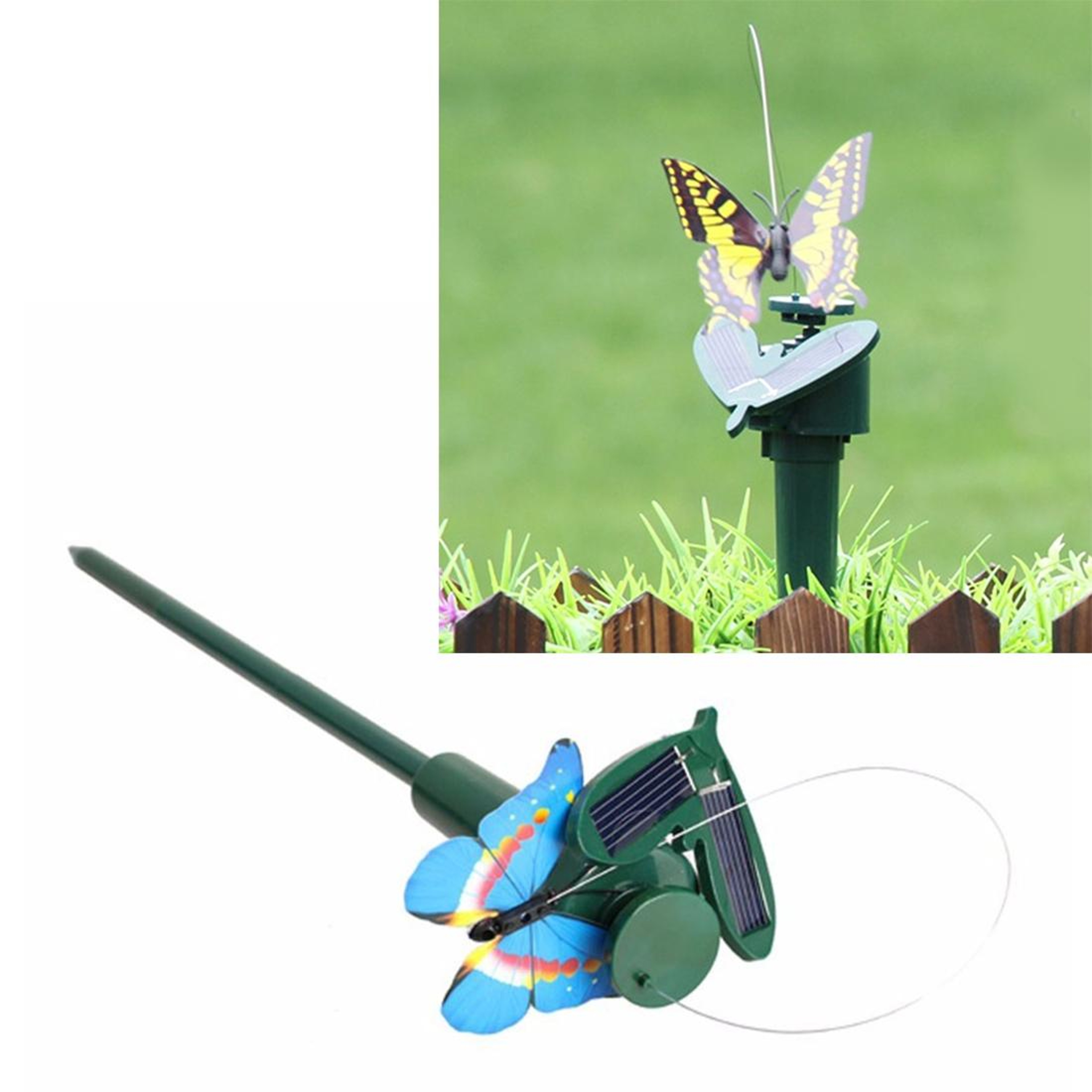 Solar Garden Decor Fluttering Butterfly Decoration Solar Powered Garden Stake Ornament 6