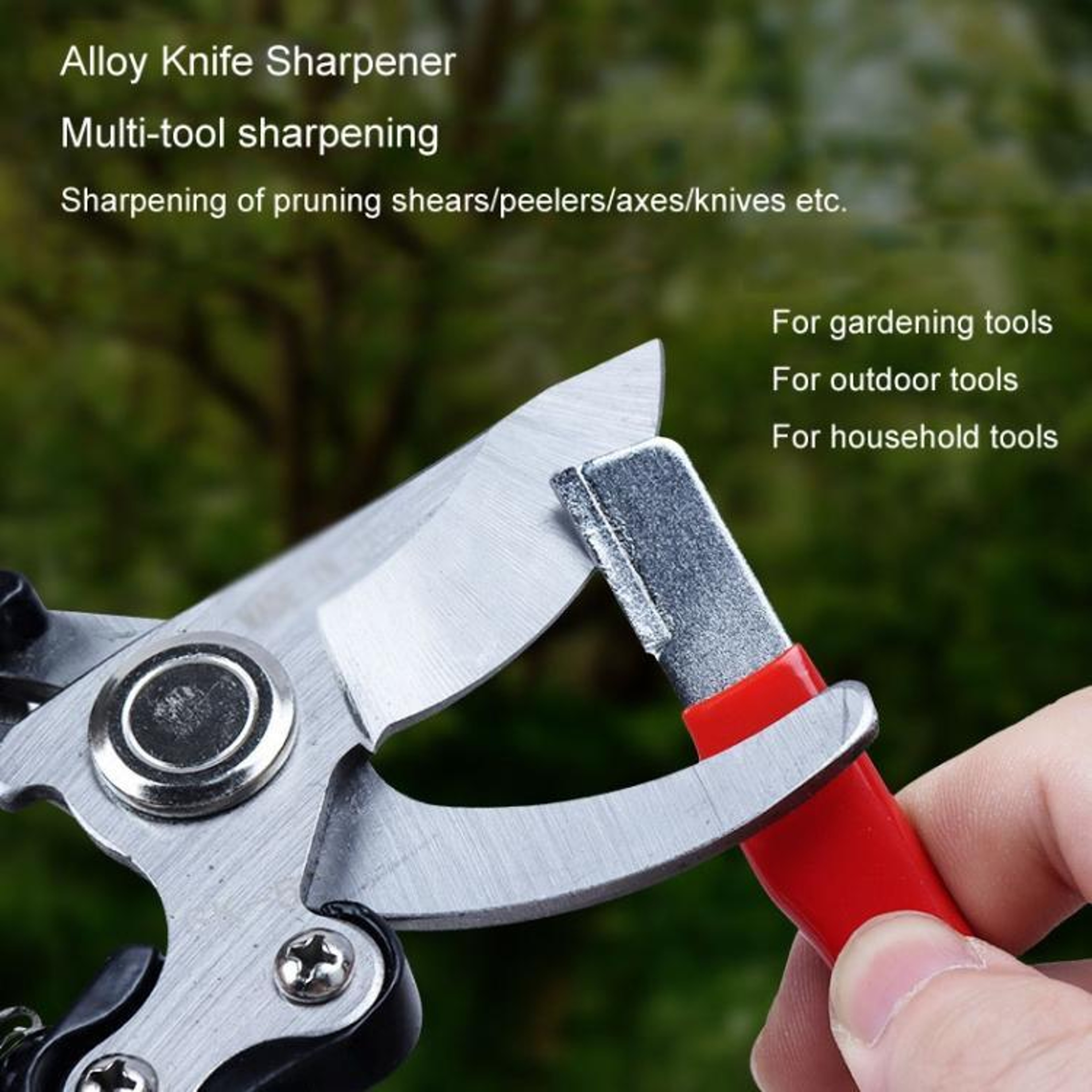 Garden Scissors Sharpener Portable Knife Sharpener Dual Purpose Sharpening Stone for Garden Tools – view 5