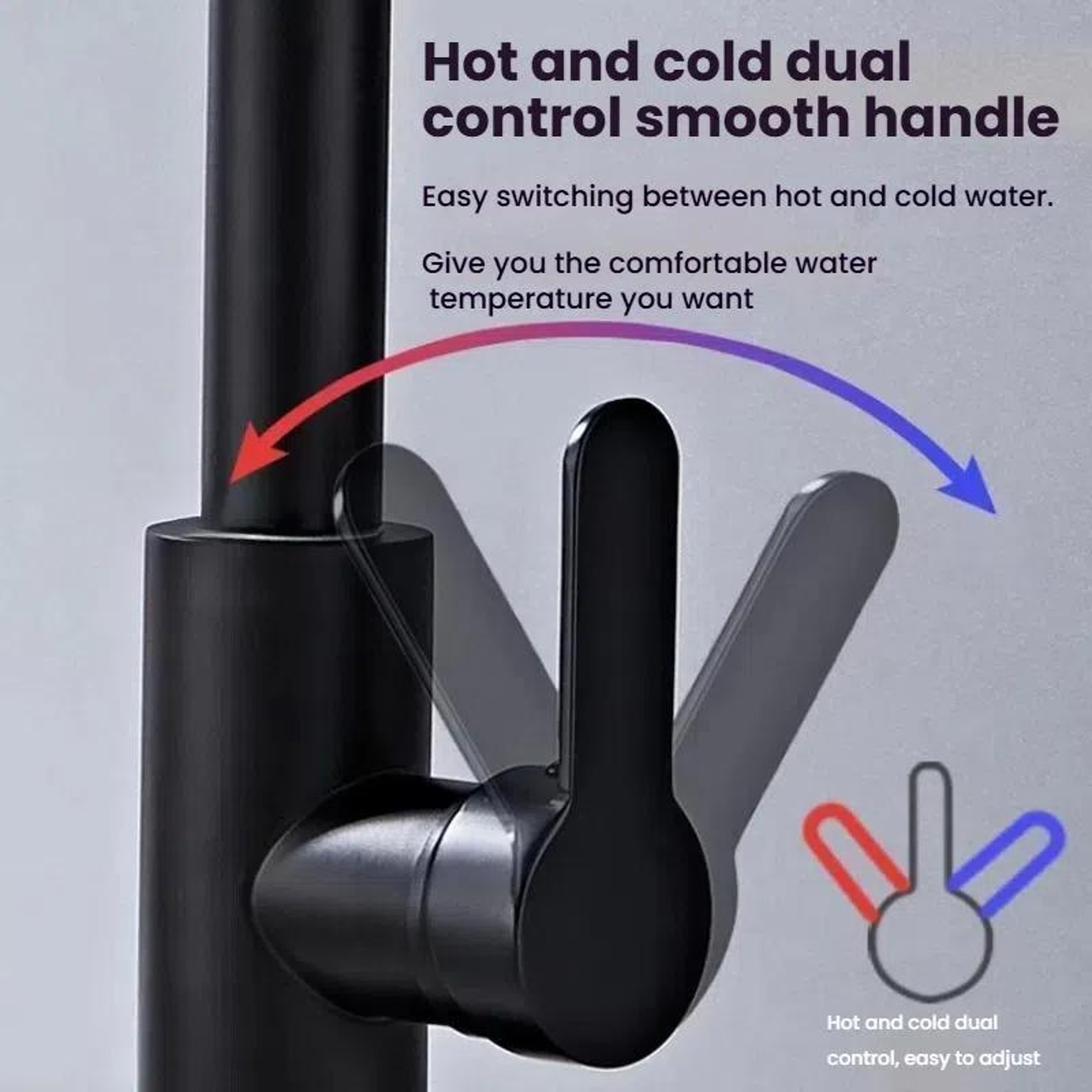 Pull Out Waterfall Kitchen Faucet With Spray Modes Hot And Cold Kitchen Mixer Tap 5