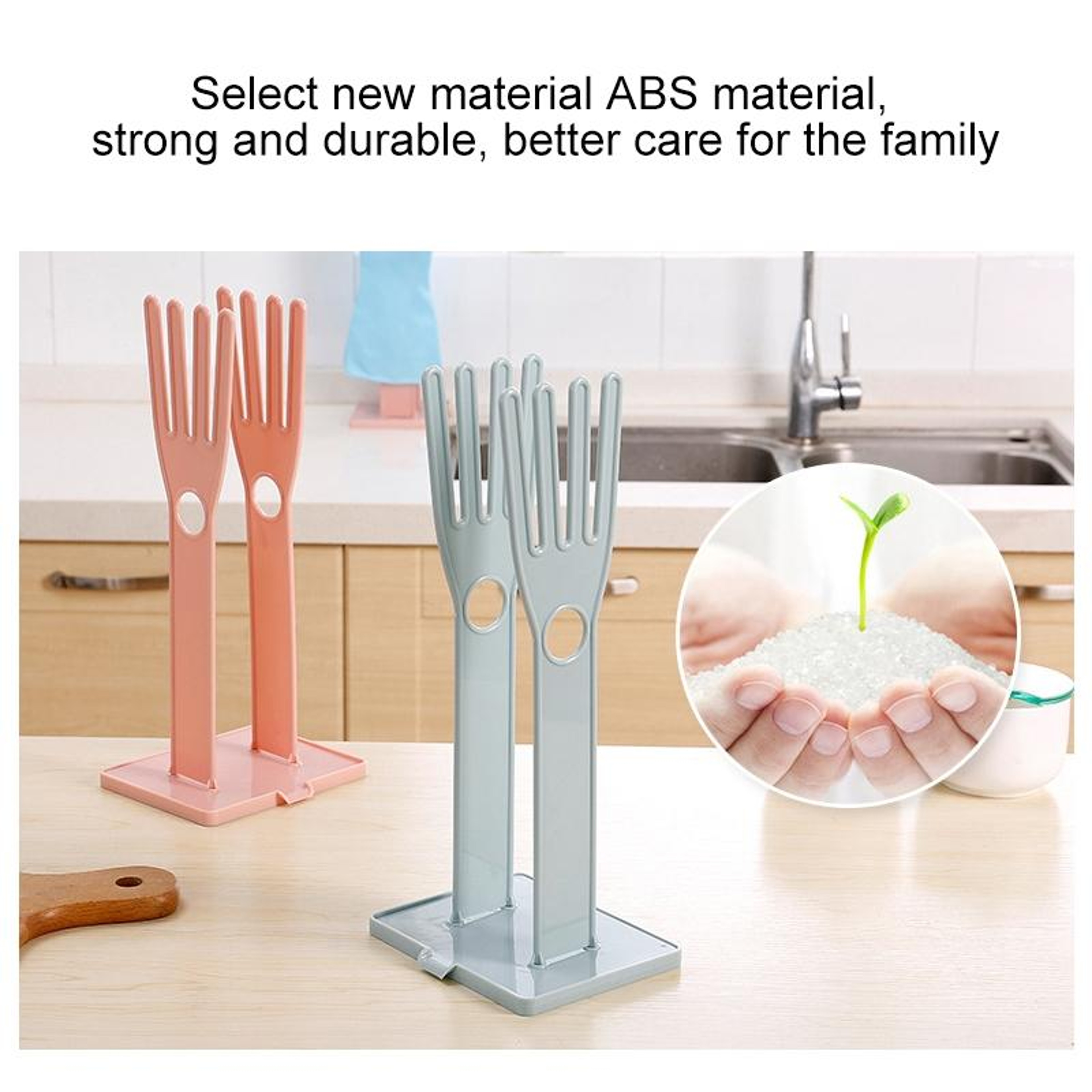 Portable Glove Drying Rack Kitchen Storage Rack With Drainage Countertop Organizer 1