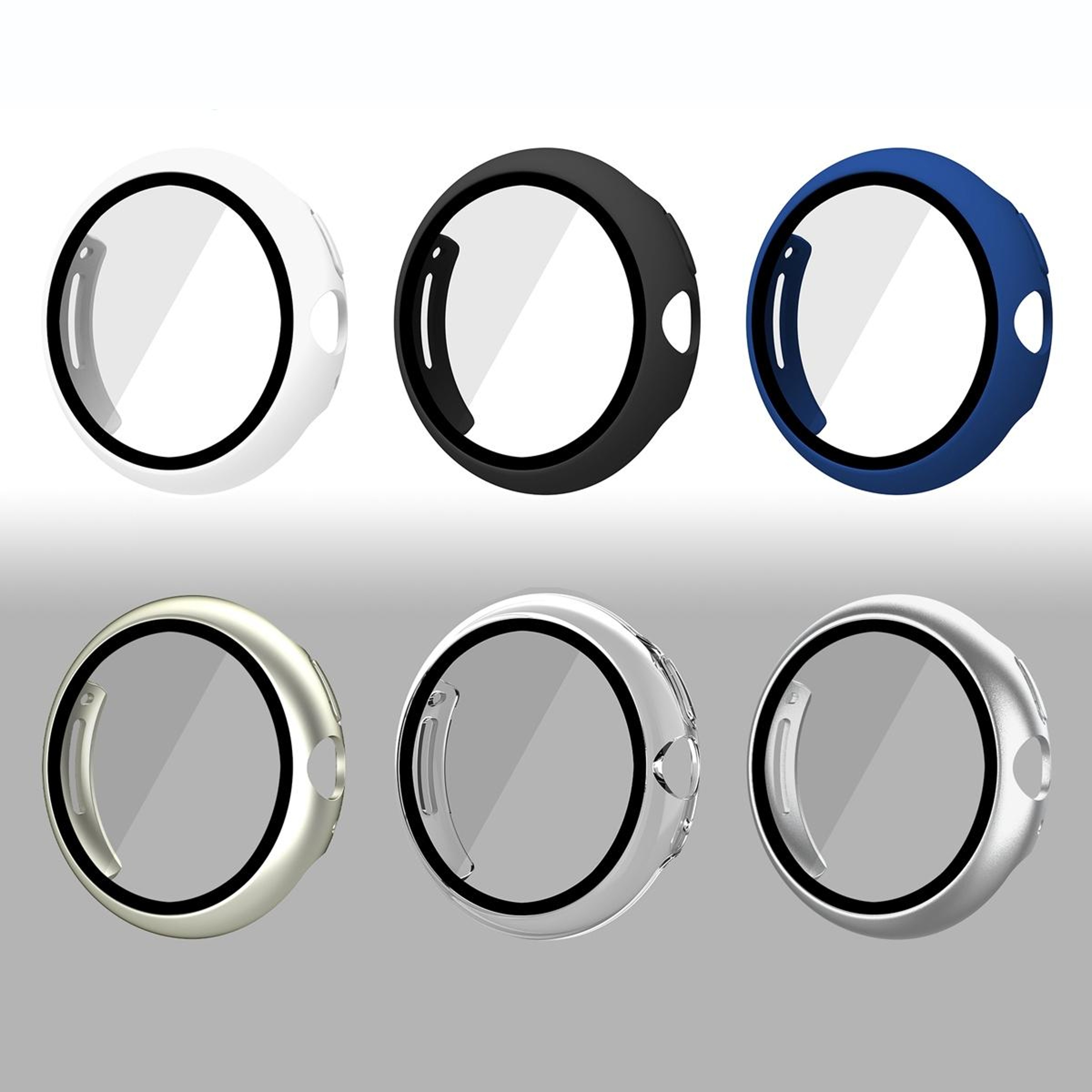Google Pixel Watch Case with Tempered Glass Screen Protector Frosted PC Protective Cover – view 6