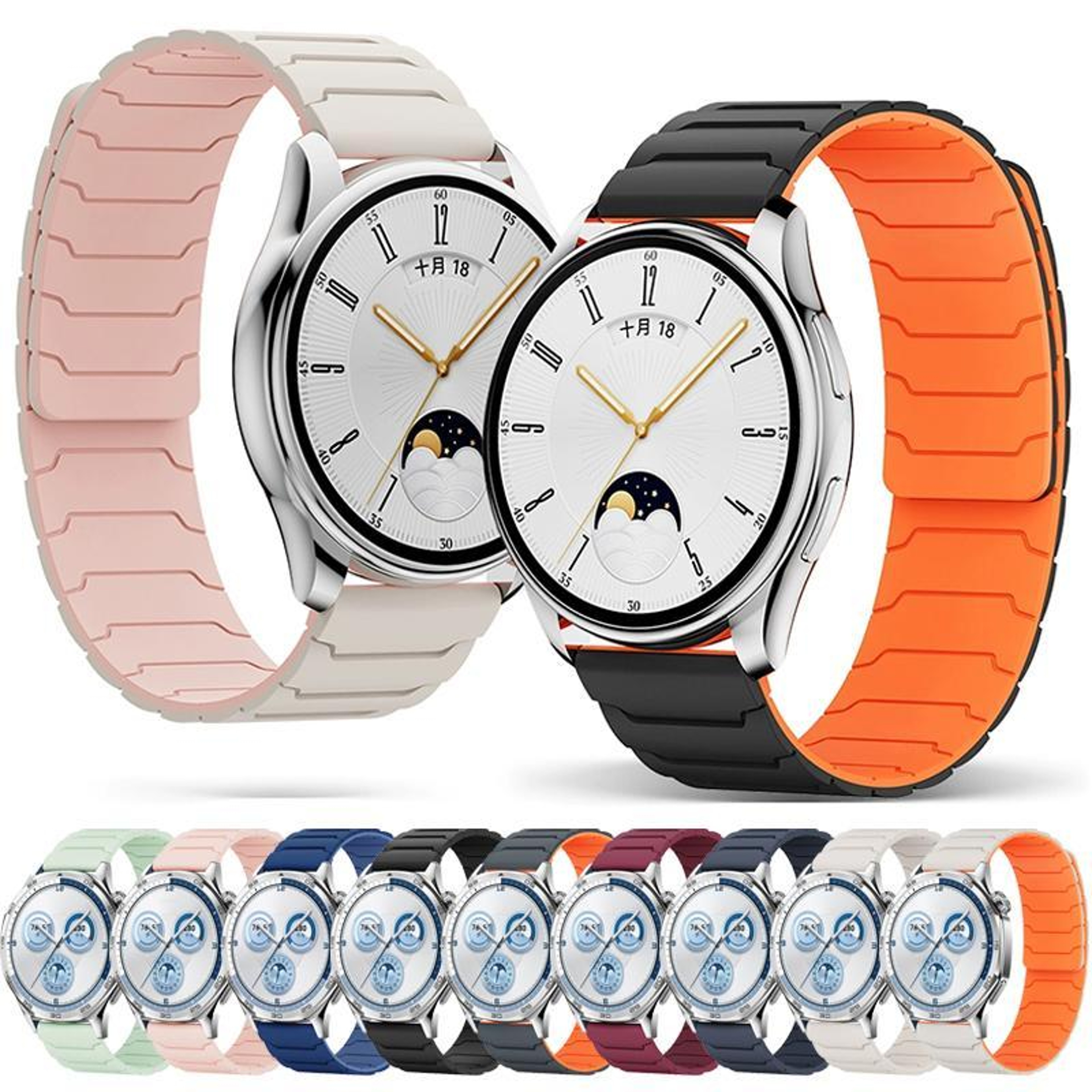 XDfind Magnetic Silicone Watch Band For Huawei Watch GT5 Band GT4 Soft Adjustable Strap 0