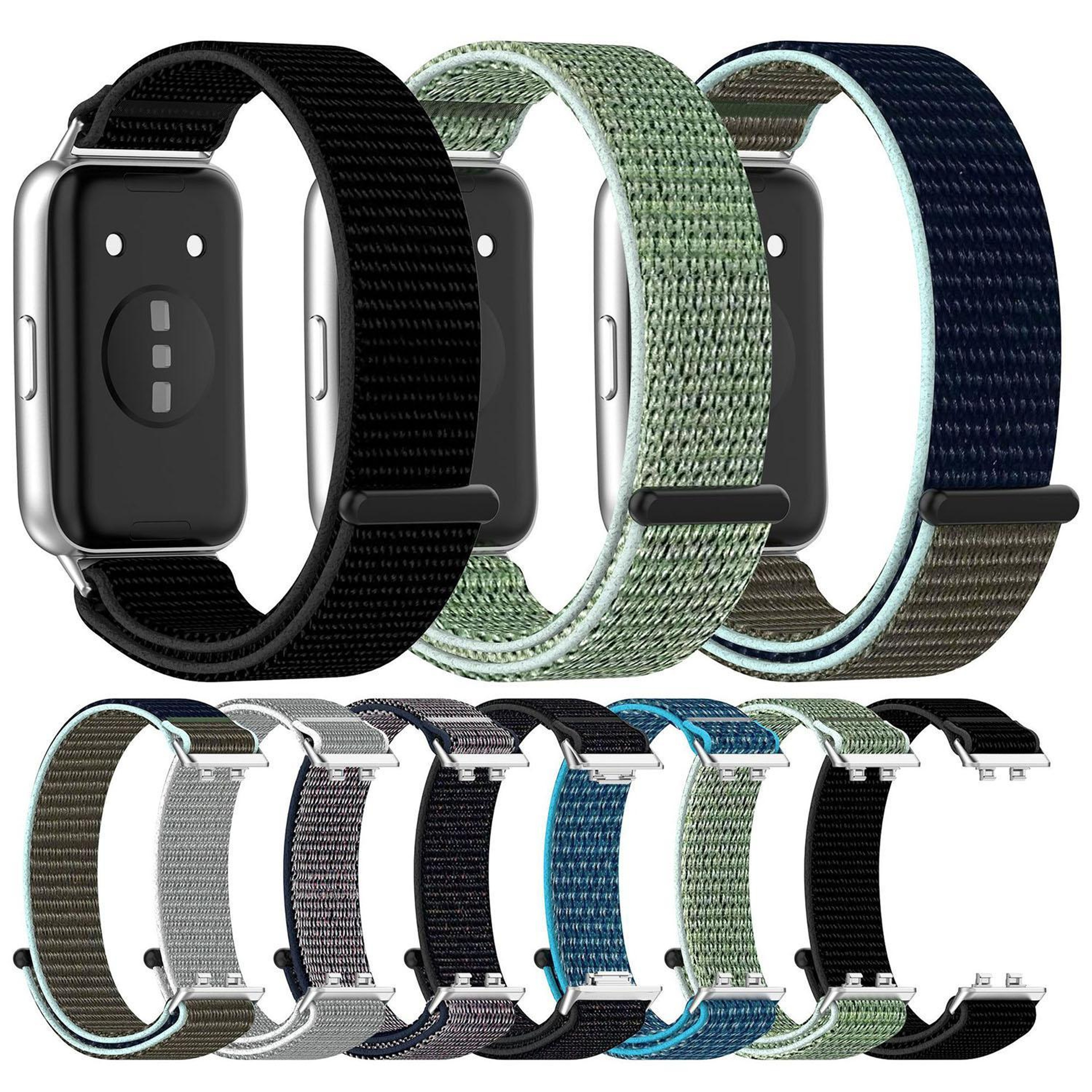 Huawei Band 11 Watch Band Breathable Nylon Hook and Loop Replacement Strap for Huawei Band 11 Pro – view 5