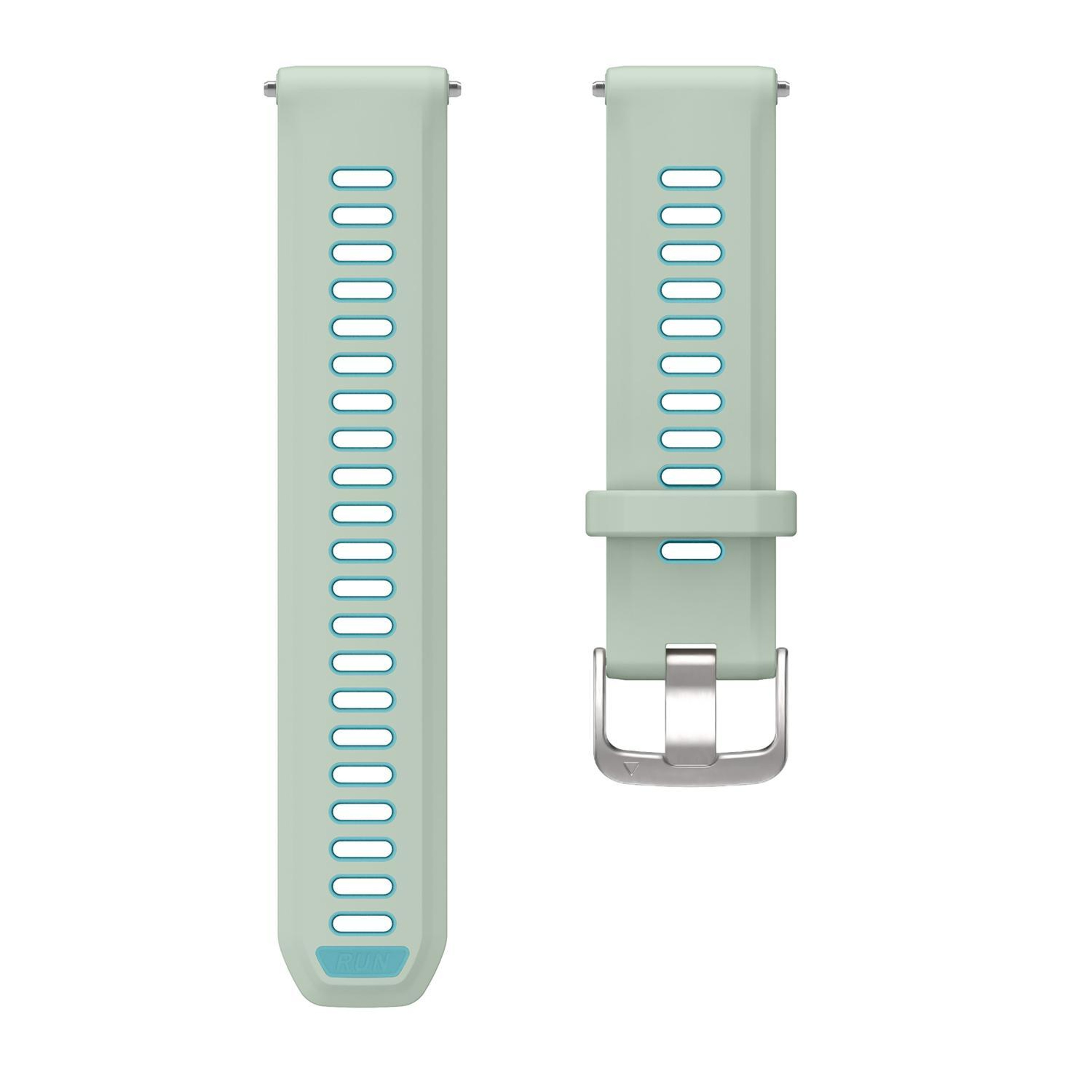 Garmin Forerunner Silicone Watch Band Two Color Replacement Strap with Silver Buckle – view 5