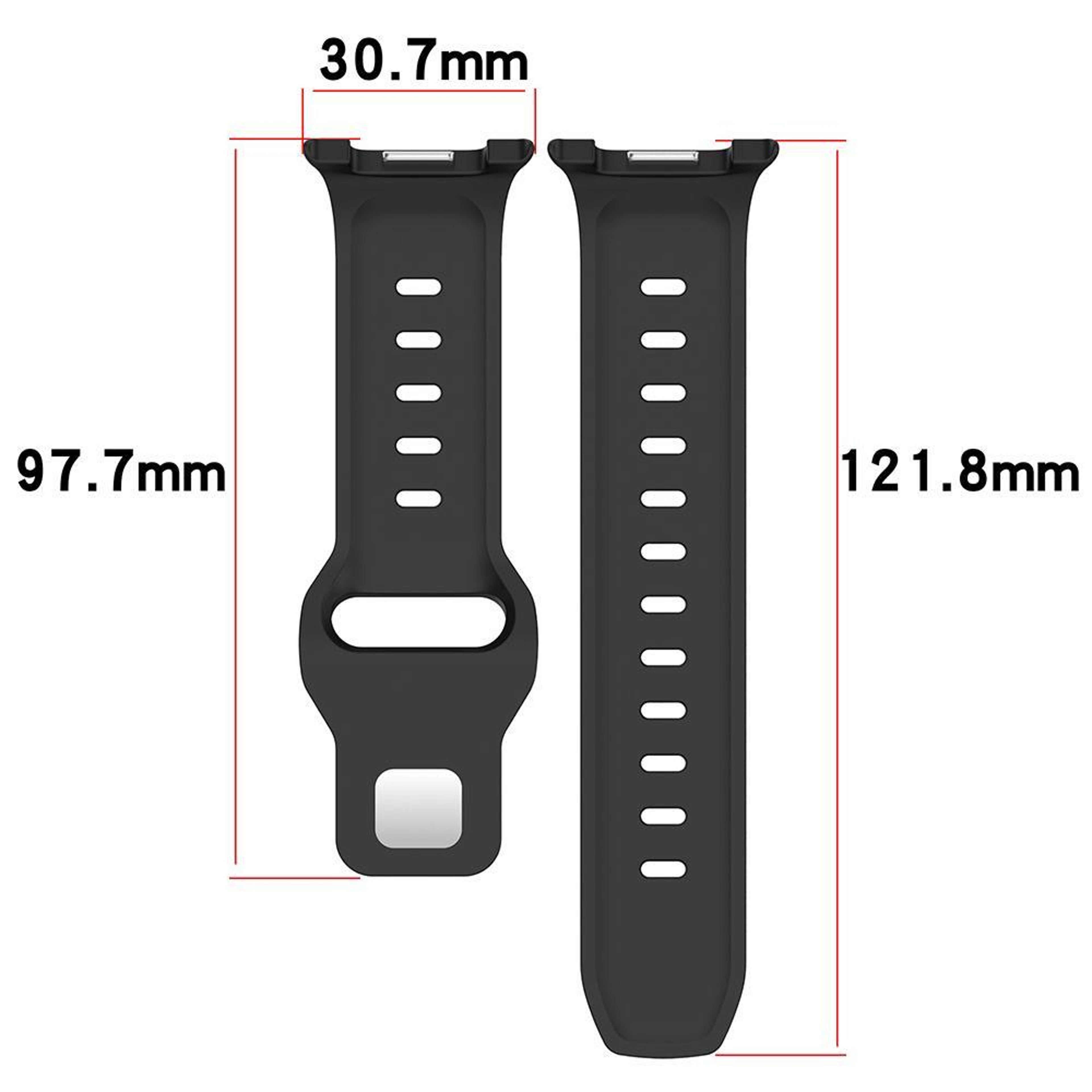 XDfind Samsung Galaxy Watch Ultra Band Silicone Sport Strap With Silver Stud Buckle 12