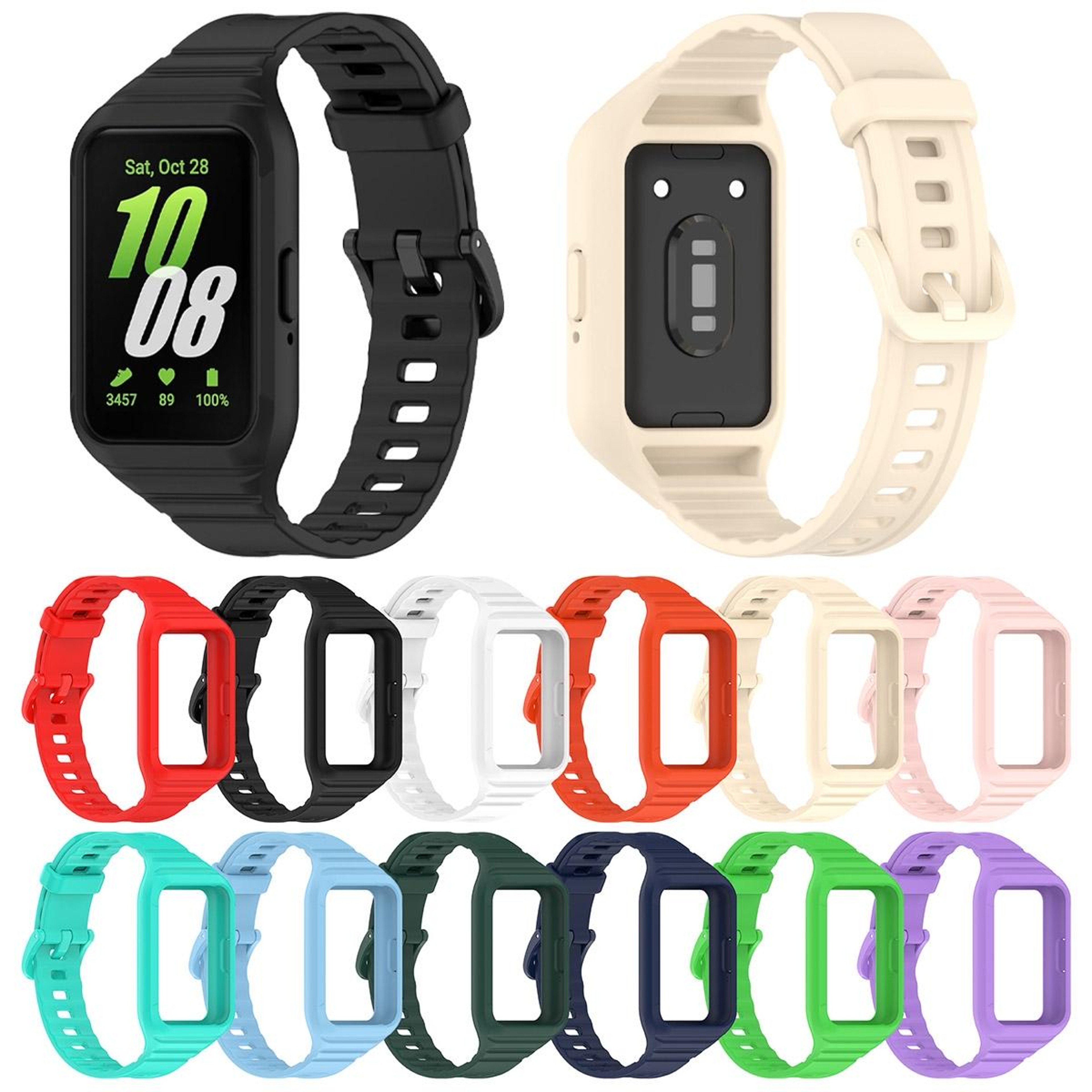 Samsung Galaxy Fit 3 Watch Band Soft TPU Replacement Strap with Adjustable Sport Fit – view 5