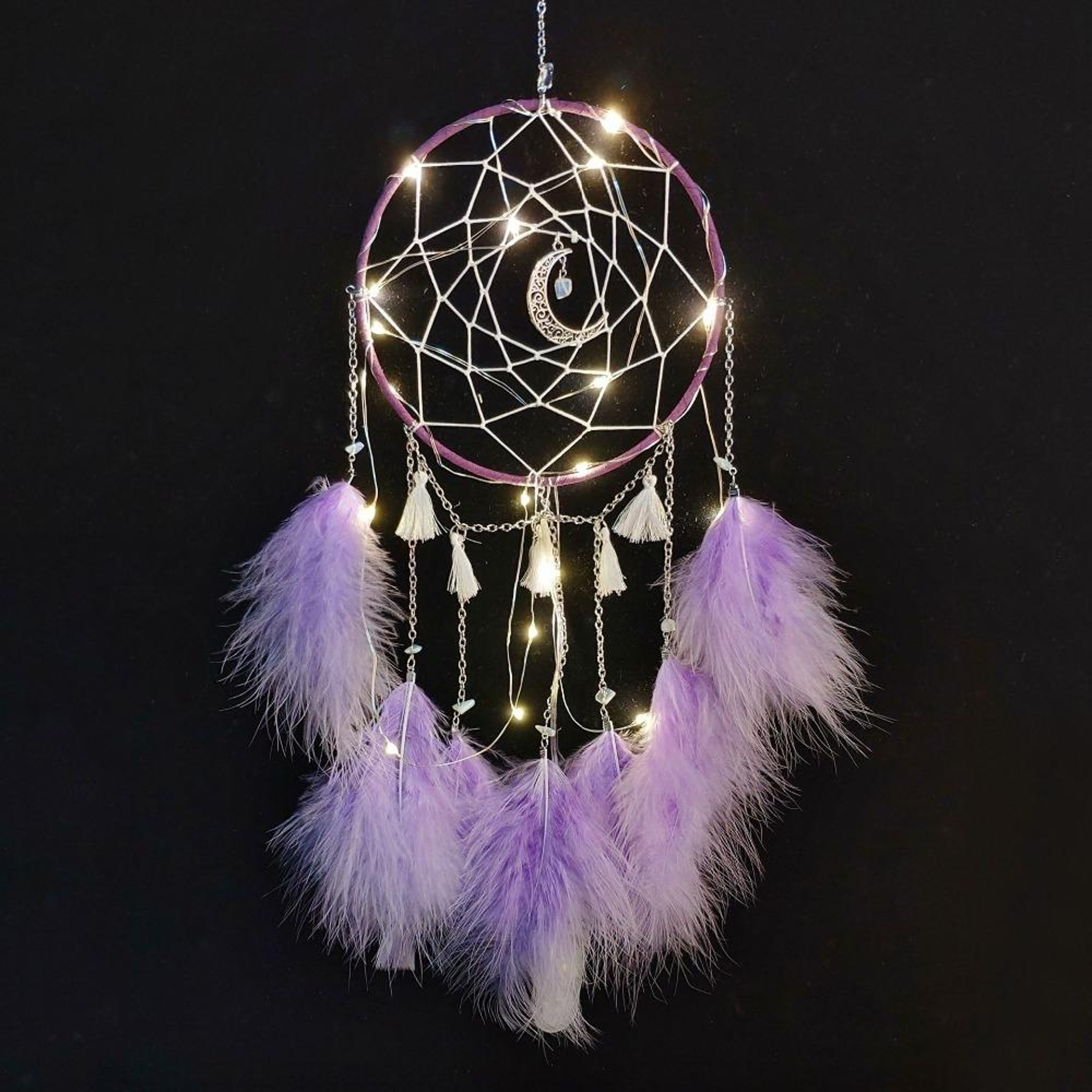 Handmade Dream Catcher Wall Hanging Boho Wall Decor with Feather for Kids Bedroom Home Decoration – view 9