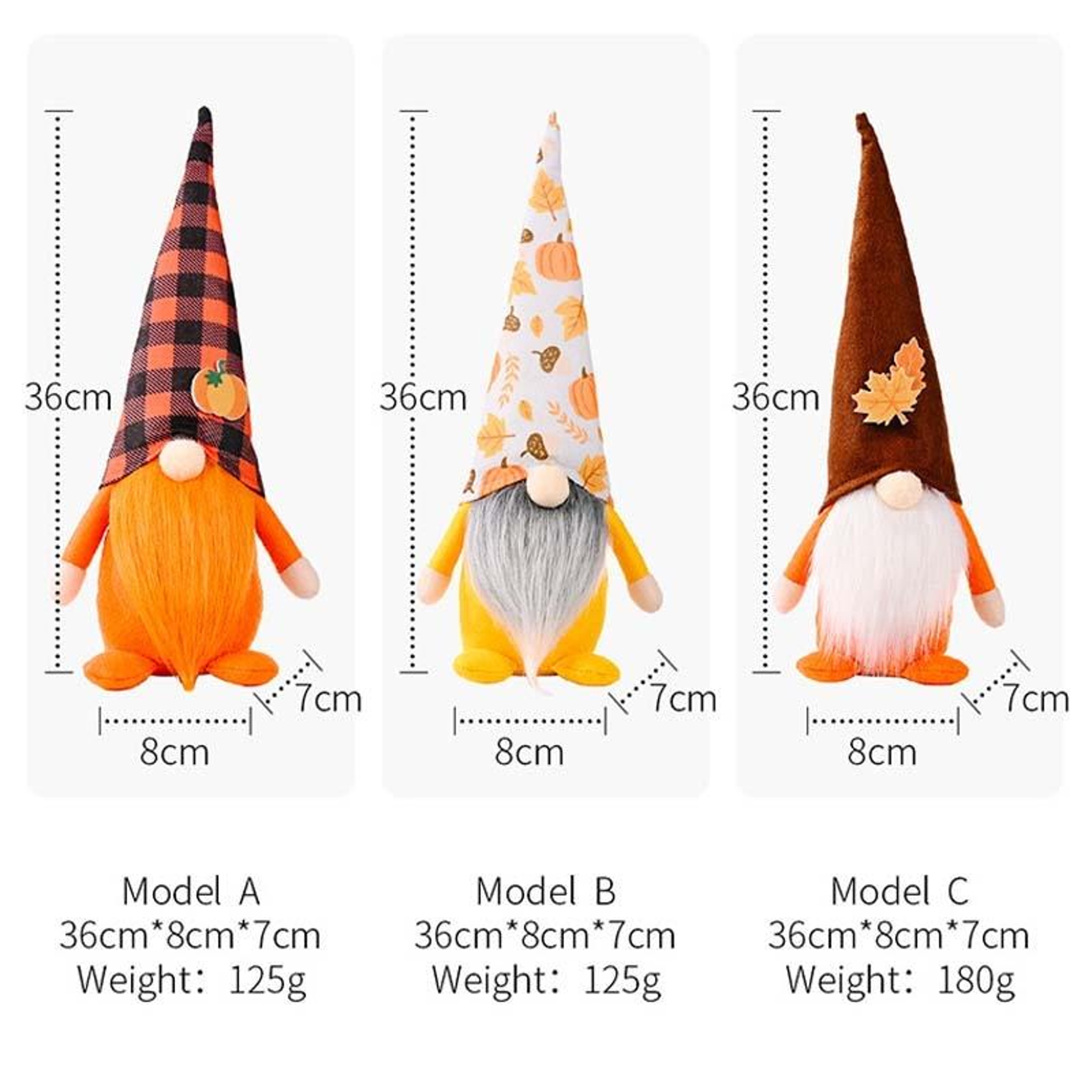 Pumpkin Maple Leaf Fall Gnome Decor for Thanksgiving Halloween Harvest Home Decoration – view 4