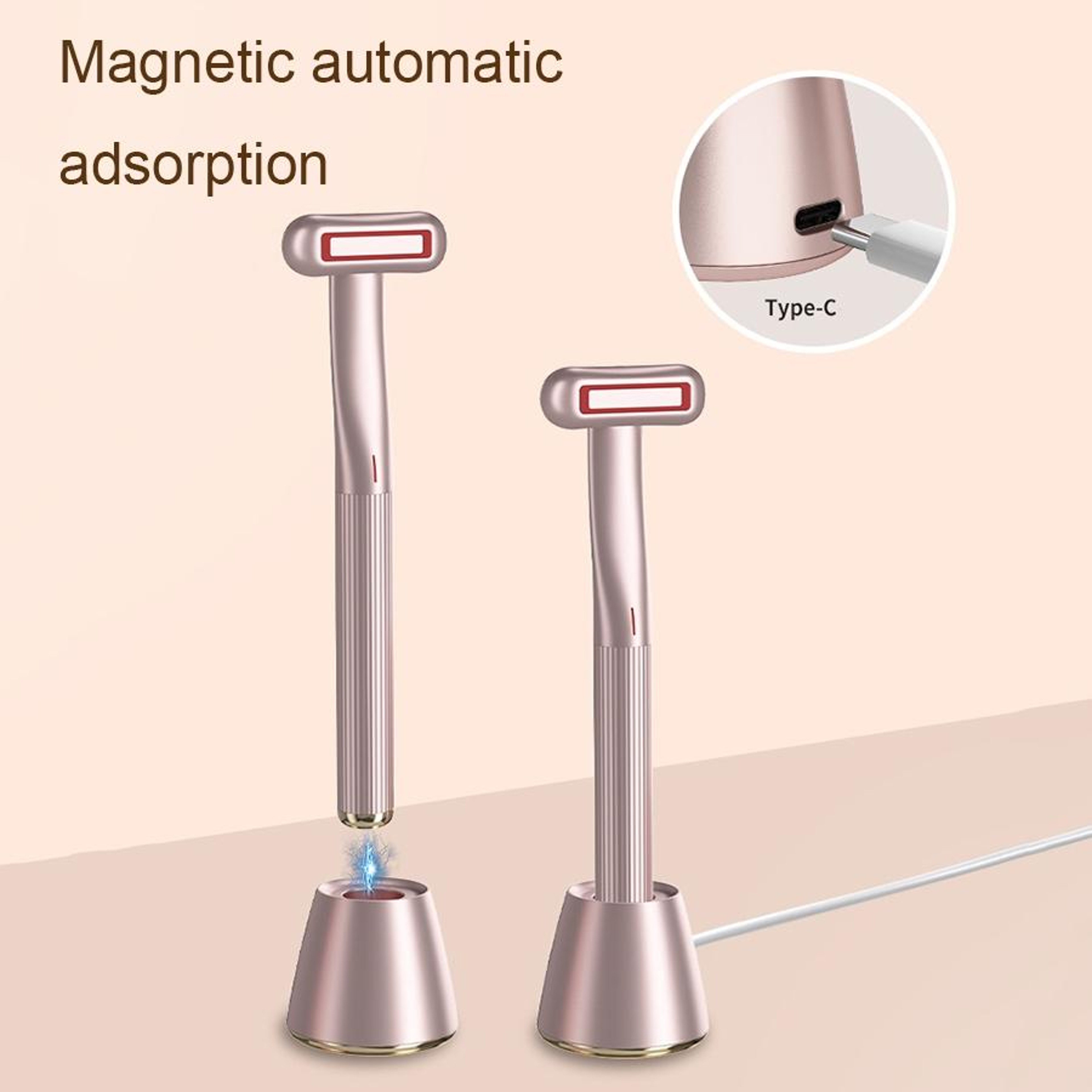 Microcurrent RF Facial Beauty Device With Rotating Massage Head For Skin Tightening And Rejuvenatio 6
