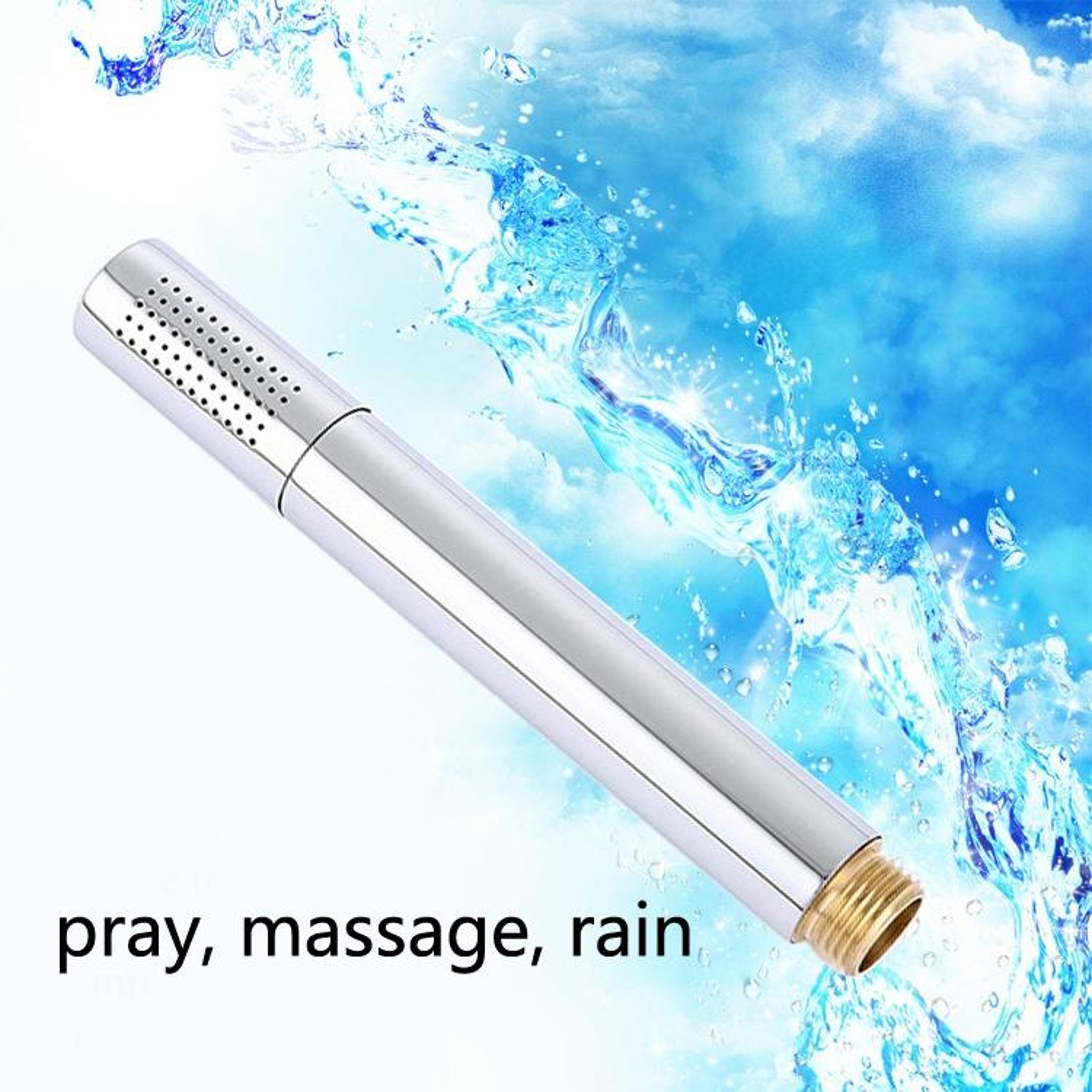 High Pressure Handheld Shower Head Brass Stainless Steel Rain Spray Bathroom Shower – view 5