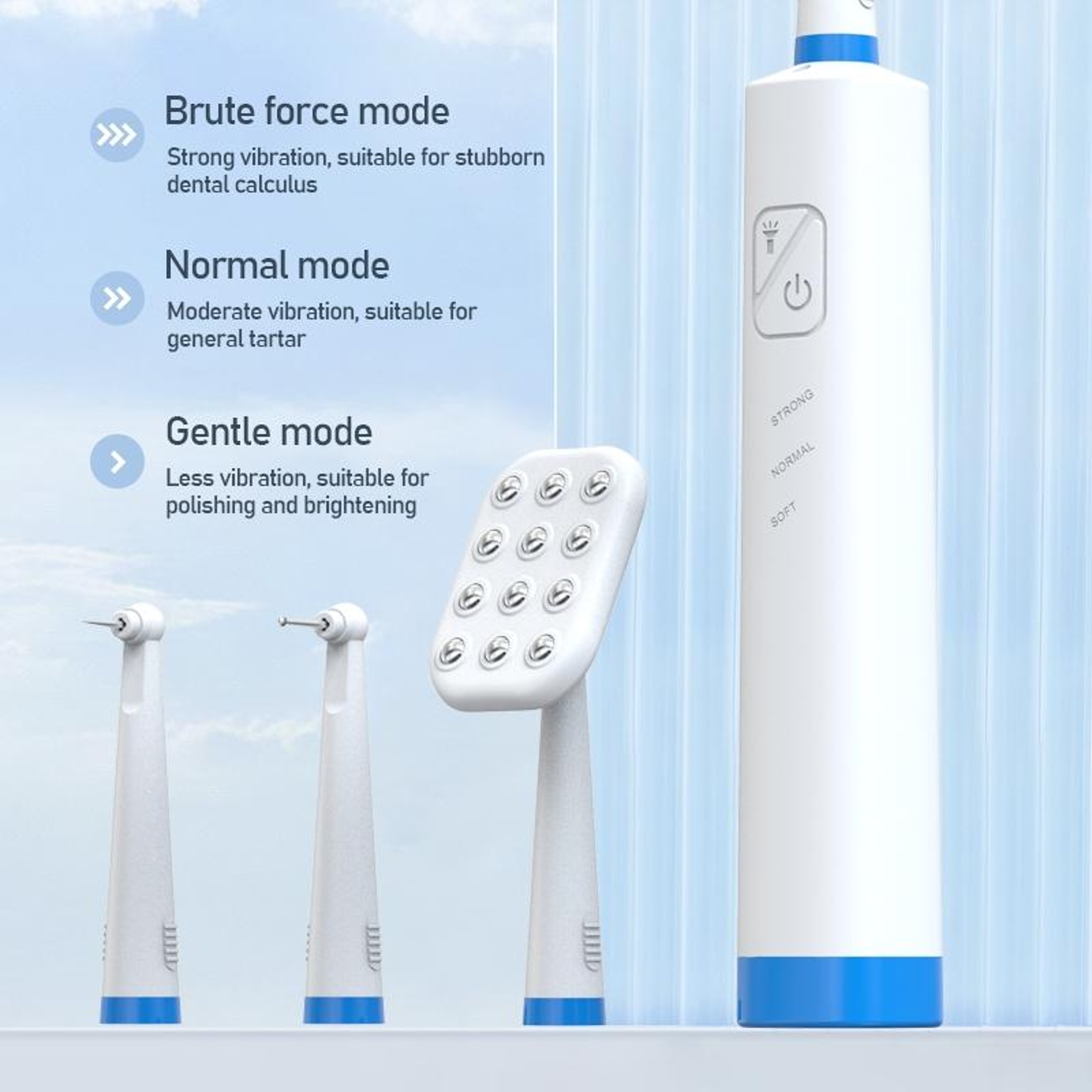 Multifunction Facial Cleansing Device and Teeth Cleaning Tool with LED Light – view 7