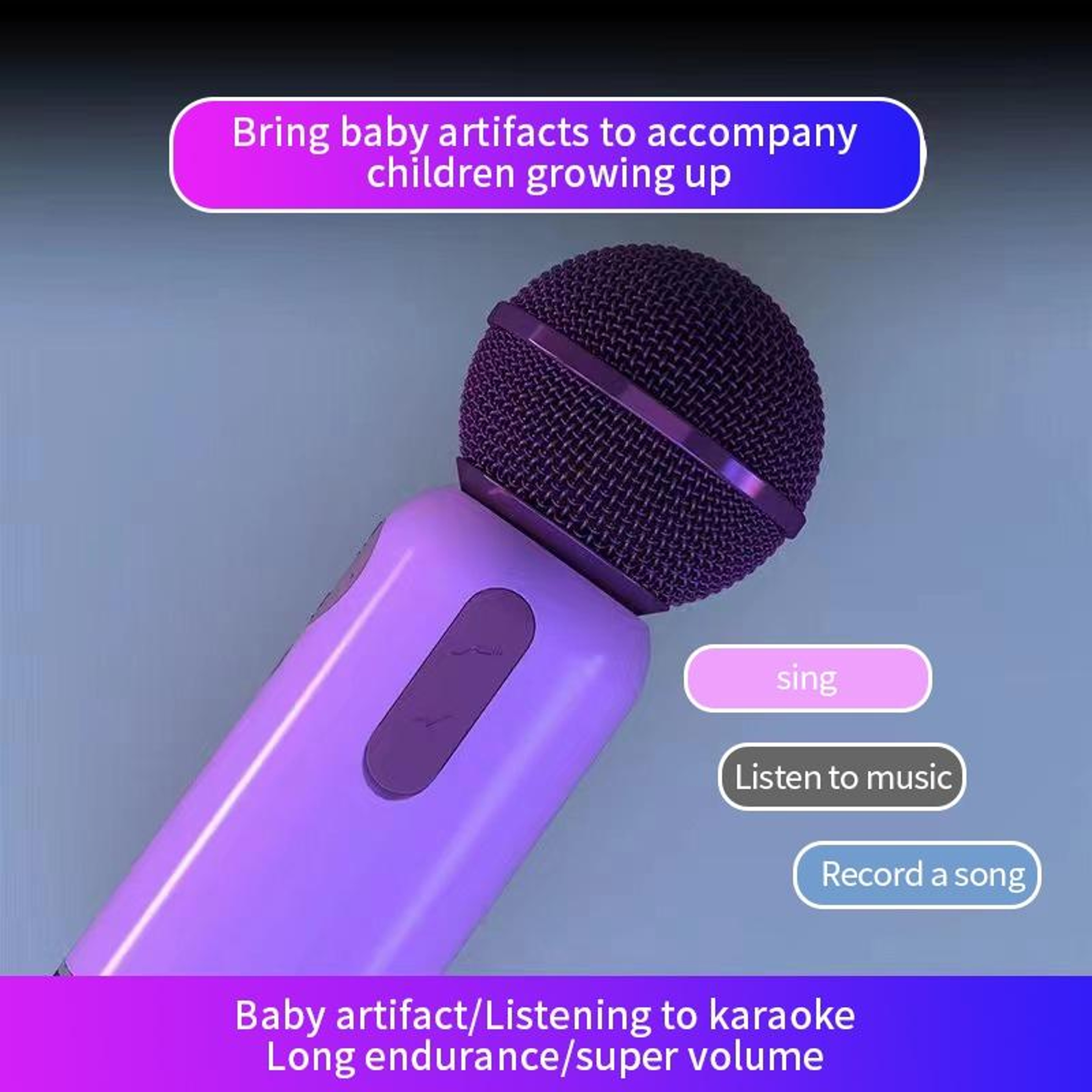 Bluetooth Karaoke Microphone Wireless Handheld Mic for Mobile Phone – view 2