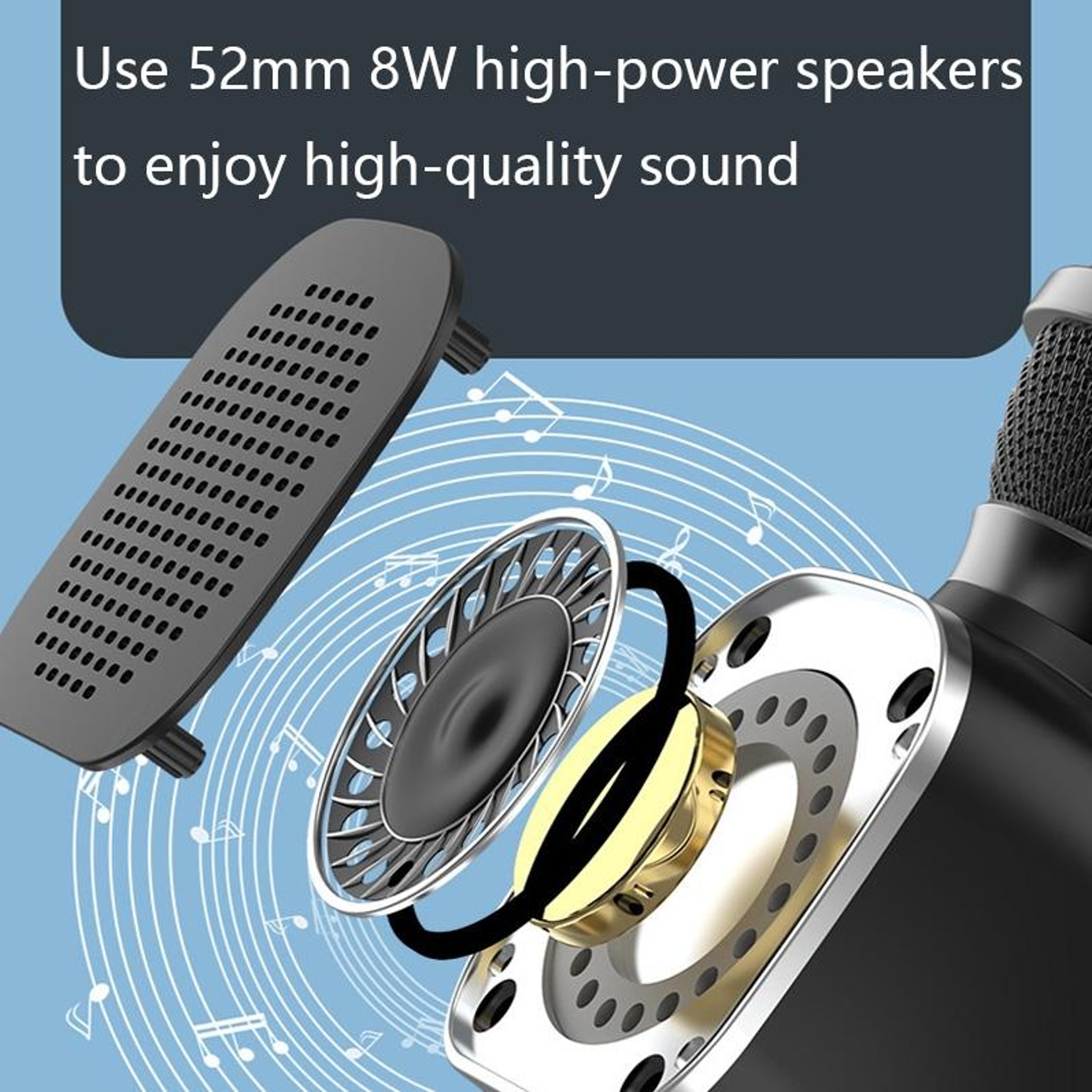 Wireless Bluetooth Karaoke Microphone For Singing And Live Streaming 3