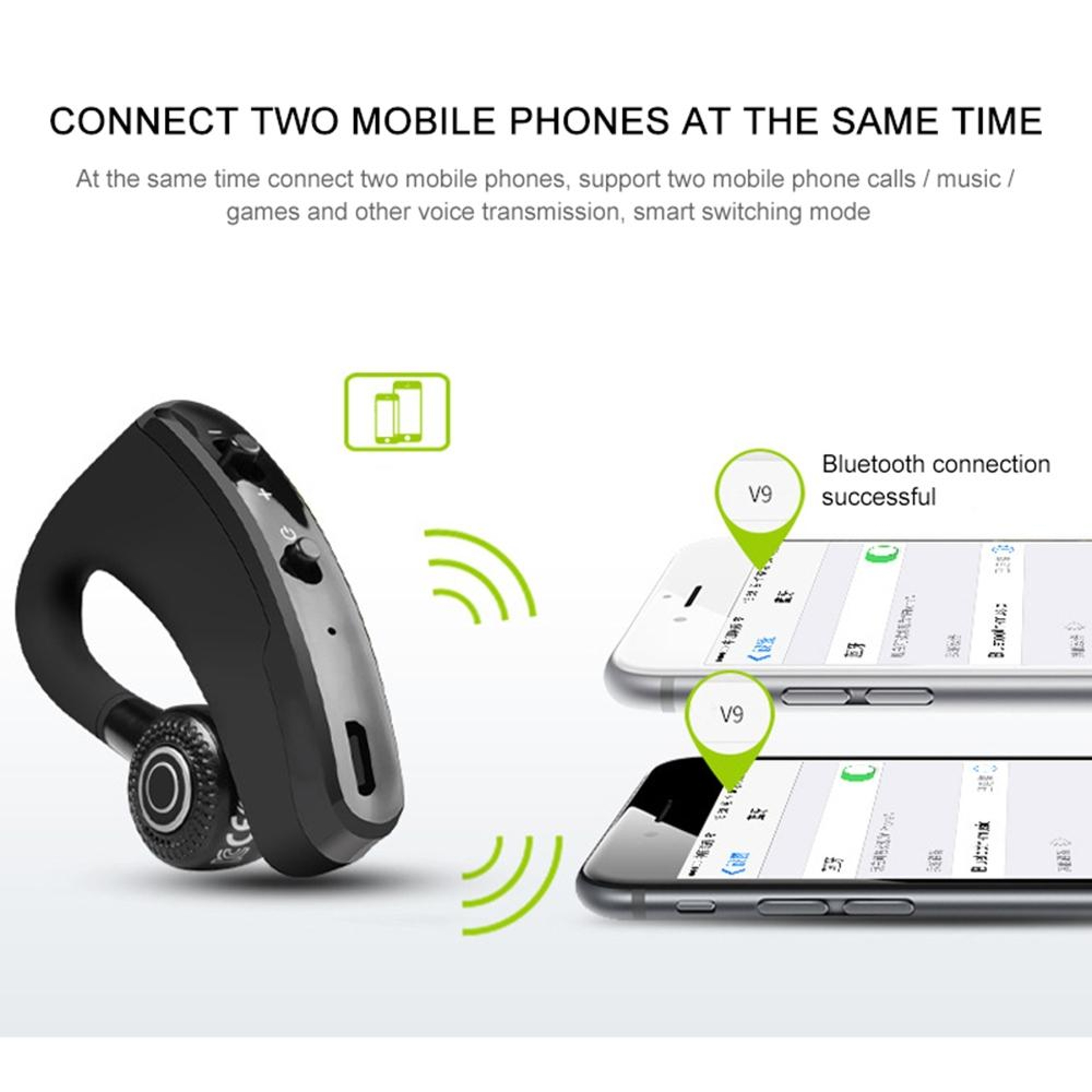 Bluetooth Headset Wireless Handsfree Headset with Mic for Driving Business and Sports – view 13