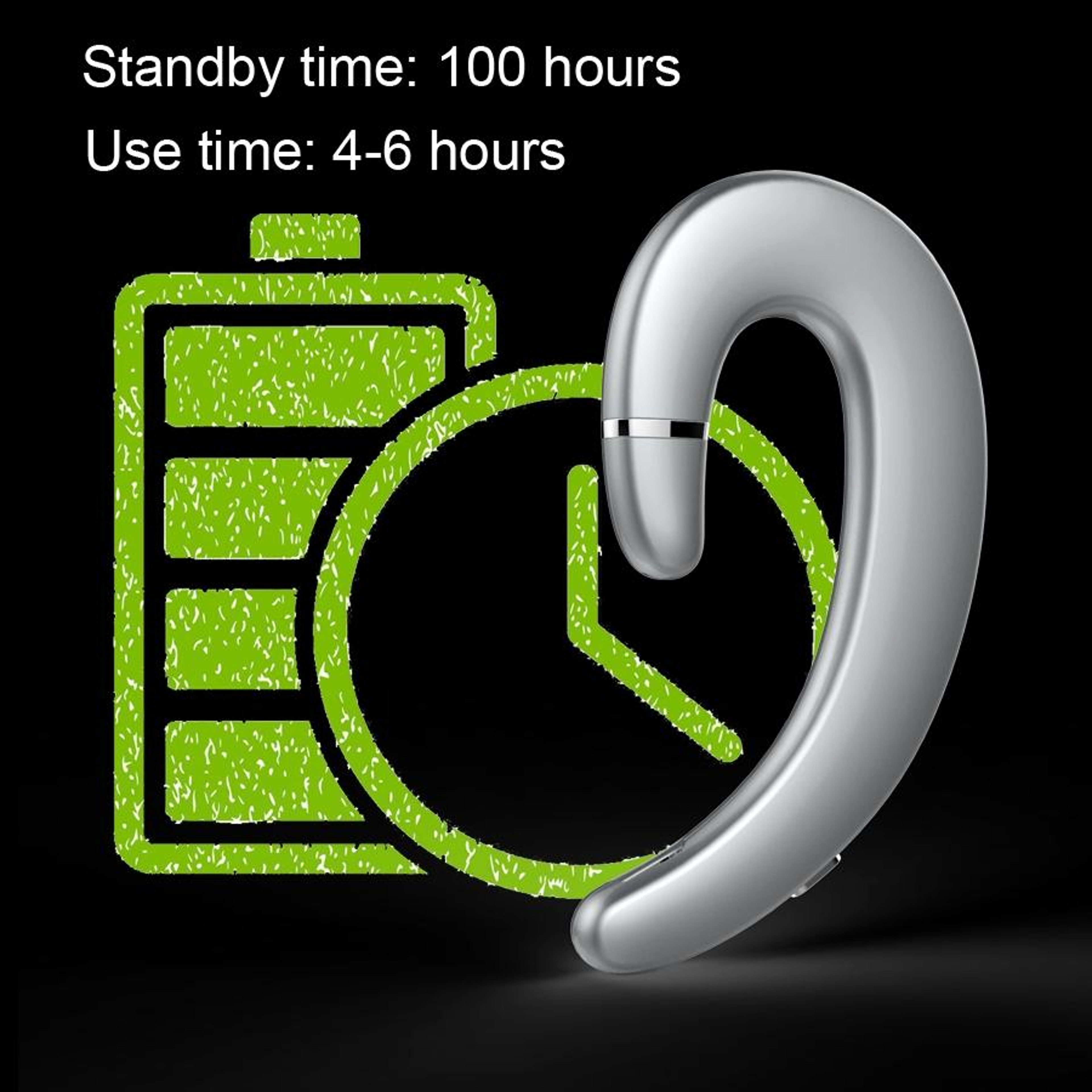 Bluetooth Headset With Ear Hook Noise Cancelling Mic Waterproof Wireless Earphone For Android IPhon 8