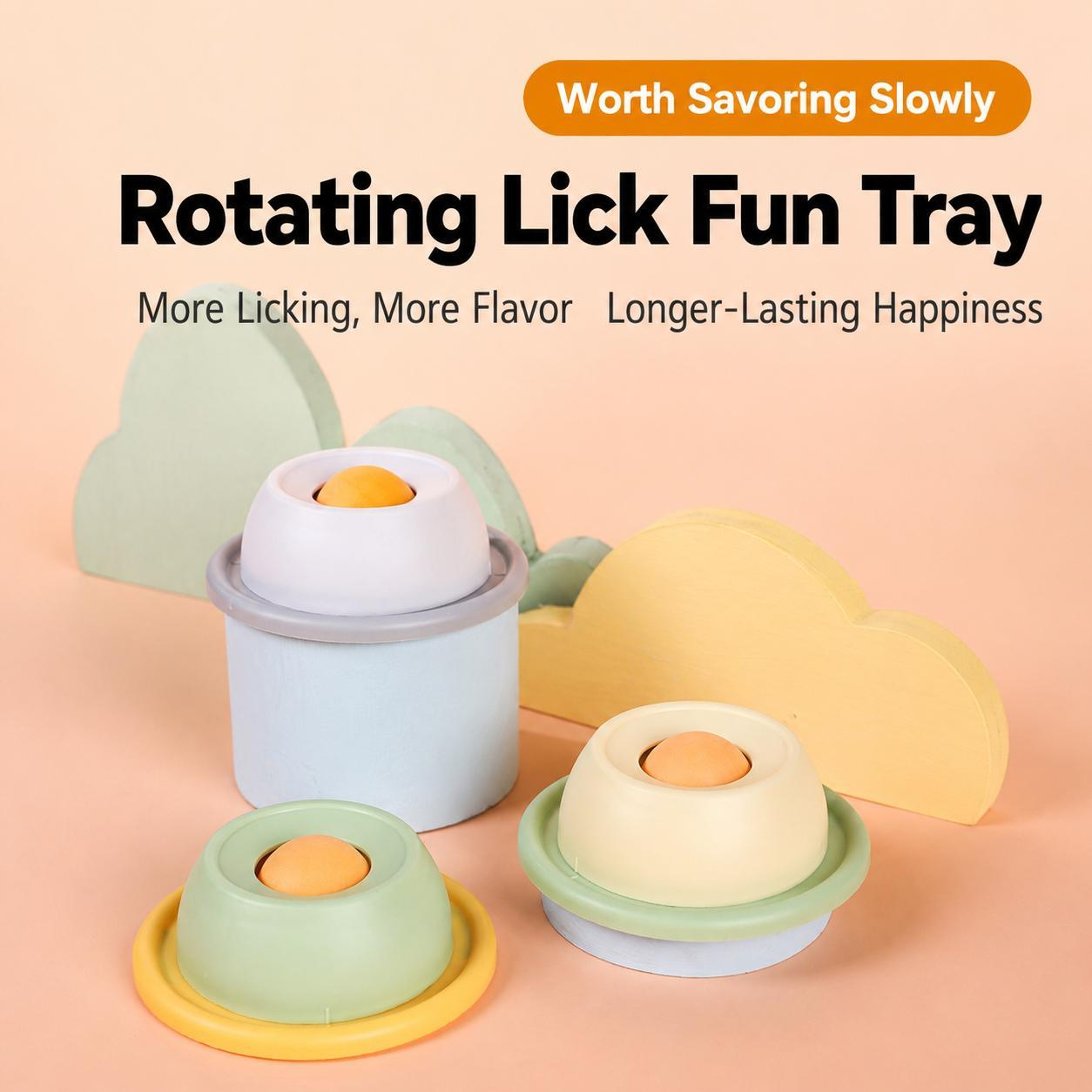 Interactive Cat Puzzle Feeder Rotating Slow Feeder Cat Bowl Treat Dispensing Toy for Mental Enrichment – view 2