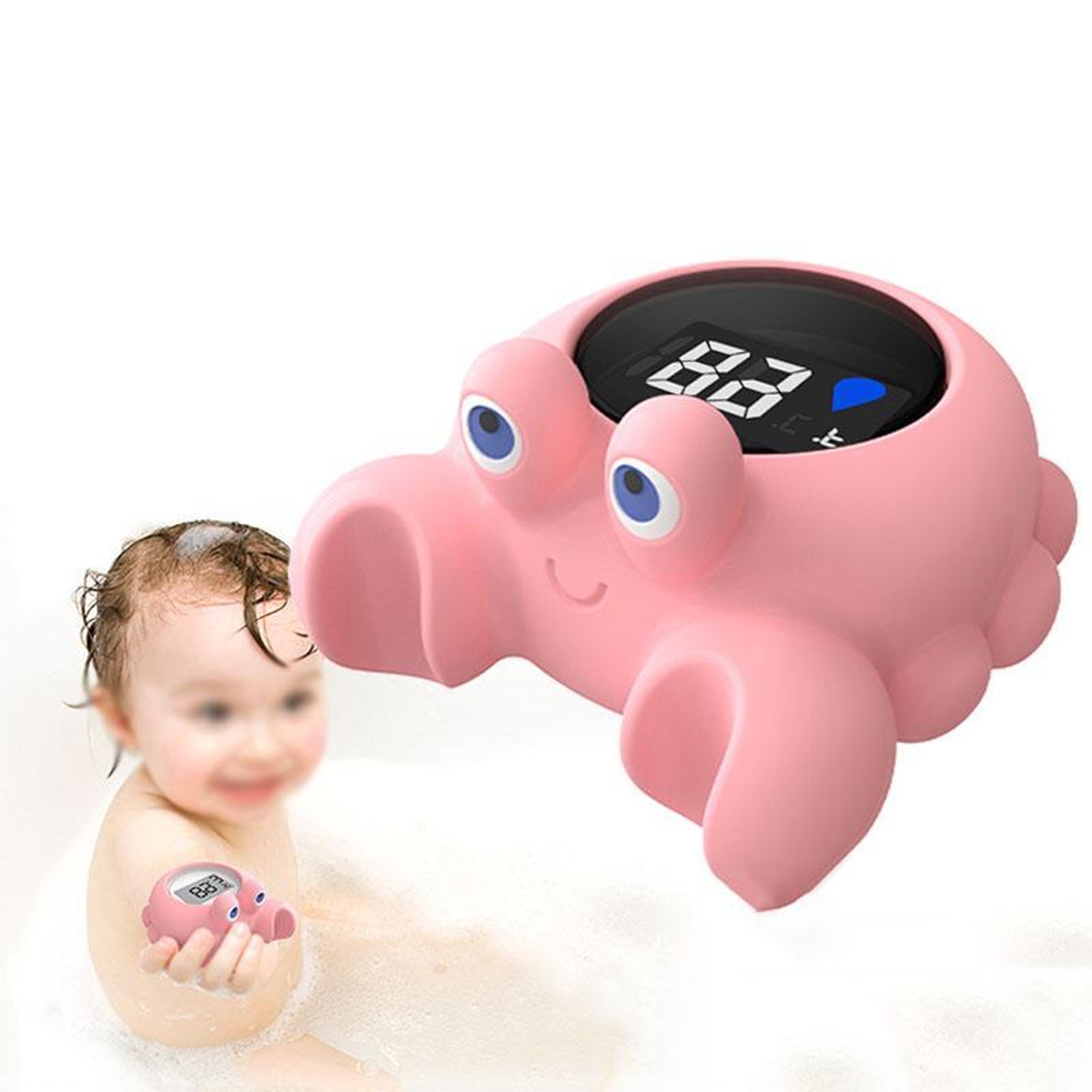 Crab Shape Baby Bath Thermometer With LED Display Floating Digital Water Thermometer 8