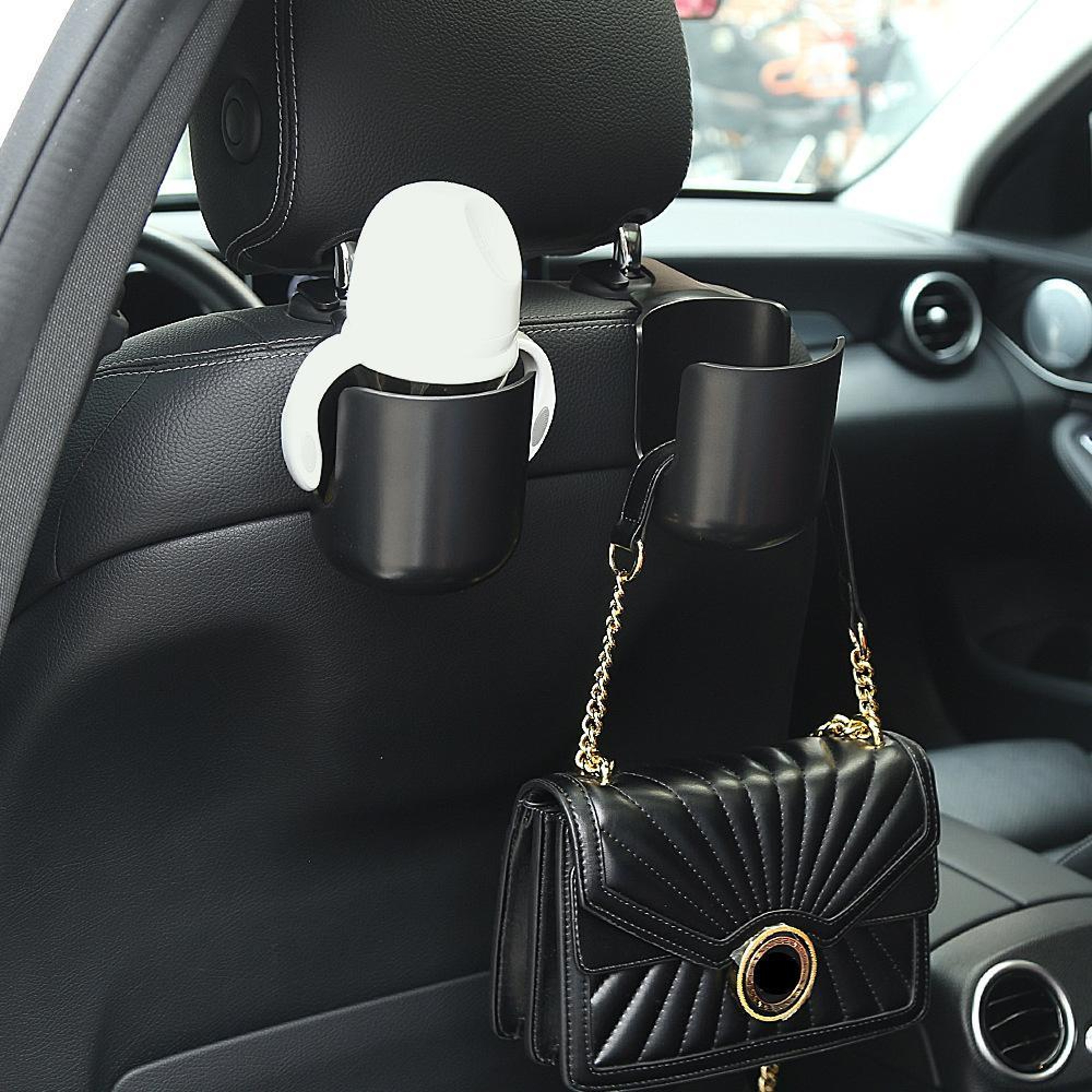 Multifunction Car Seat Cup Holder With Headrest Hook Backseat Organizer For Drinks Bags And Essenti 4