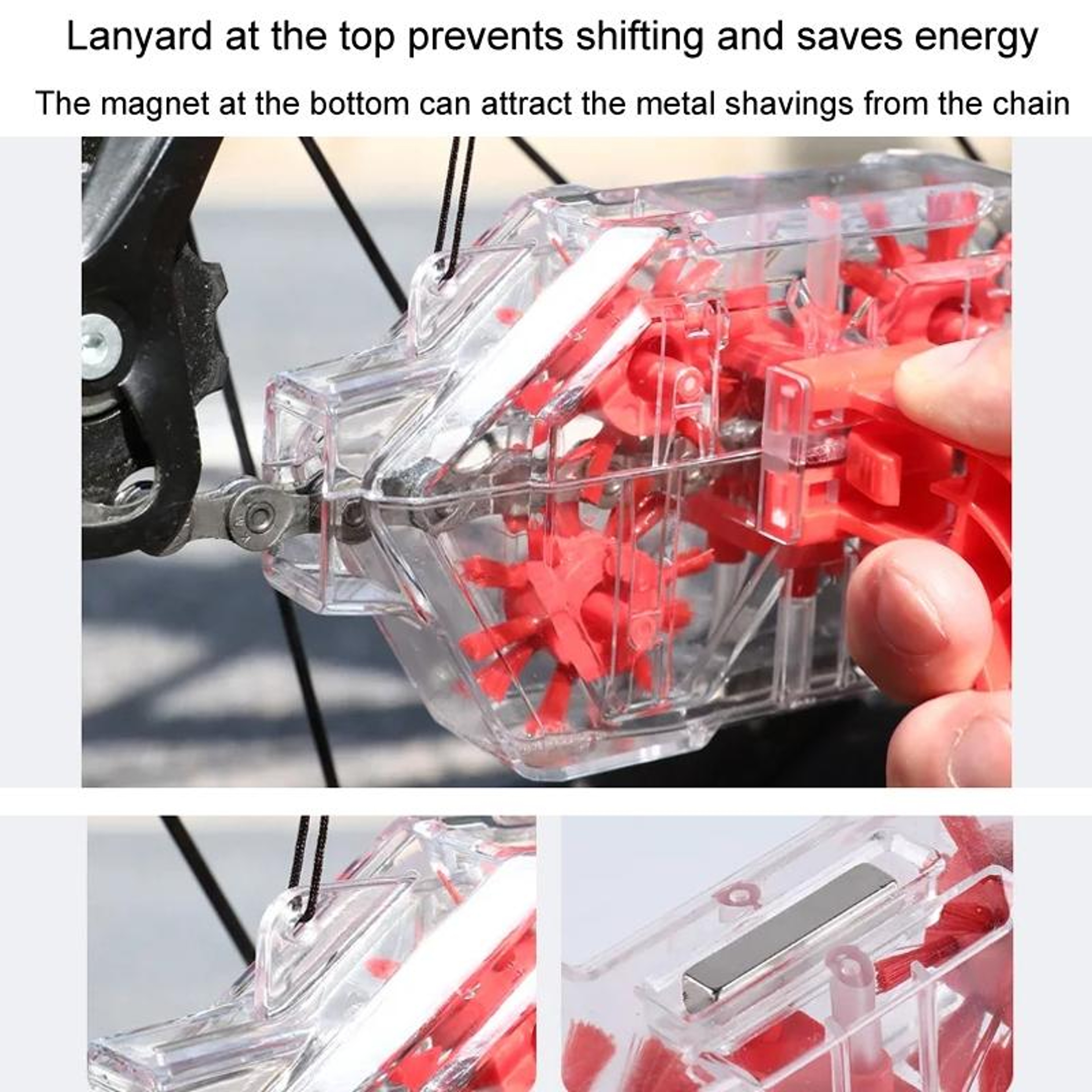Transparent Bike Chain Cleaner Tool with Immersion Brush for Road Mountain and Hybrid Bicycle Maintenance – view 11