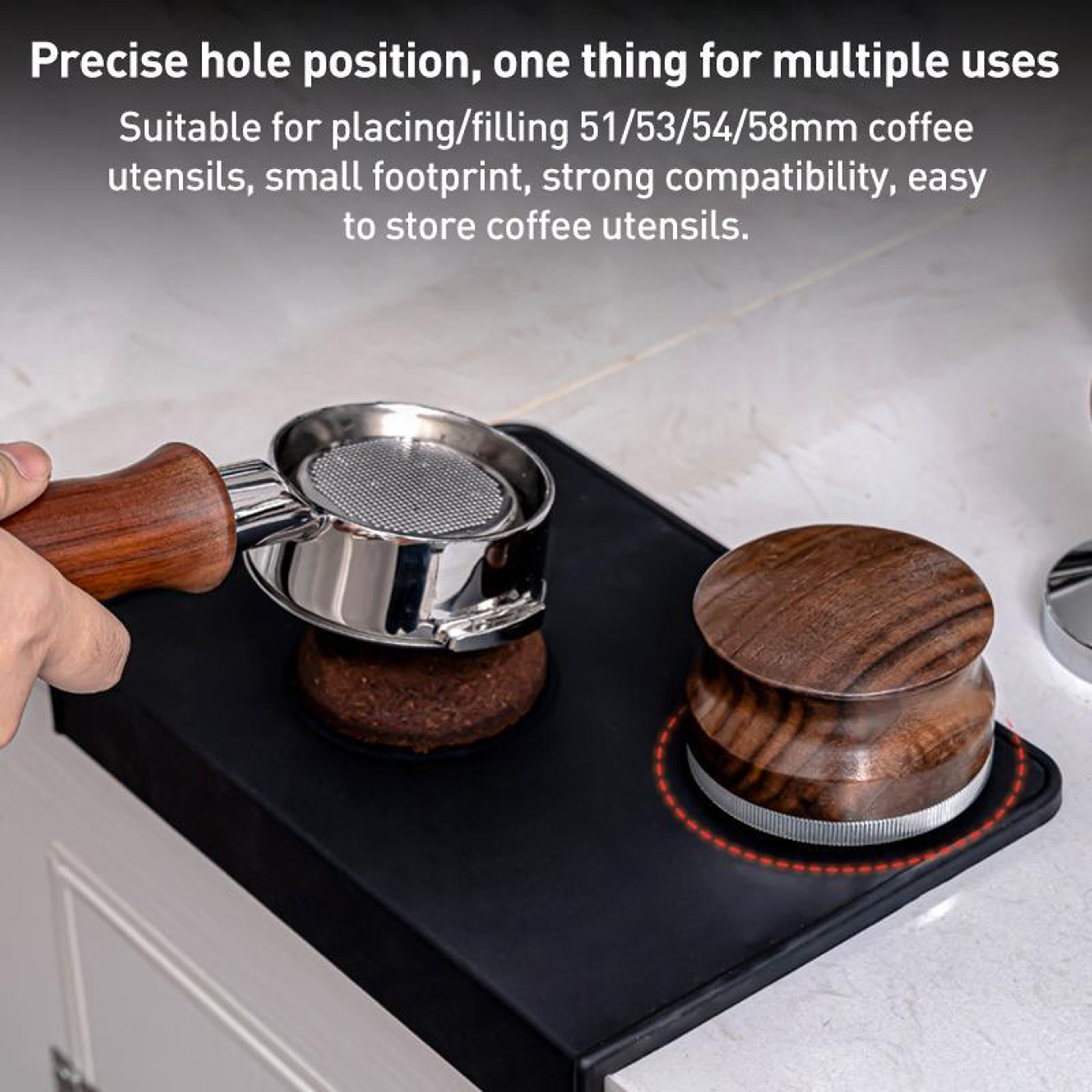 Silicone Espresso Tamper Mat Non Slip Coffee Tamping Pad For Counter Protection 3