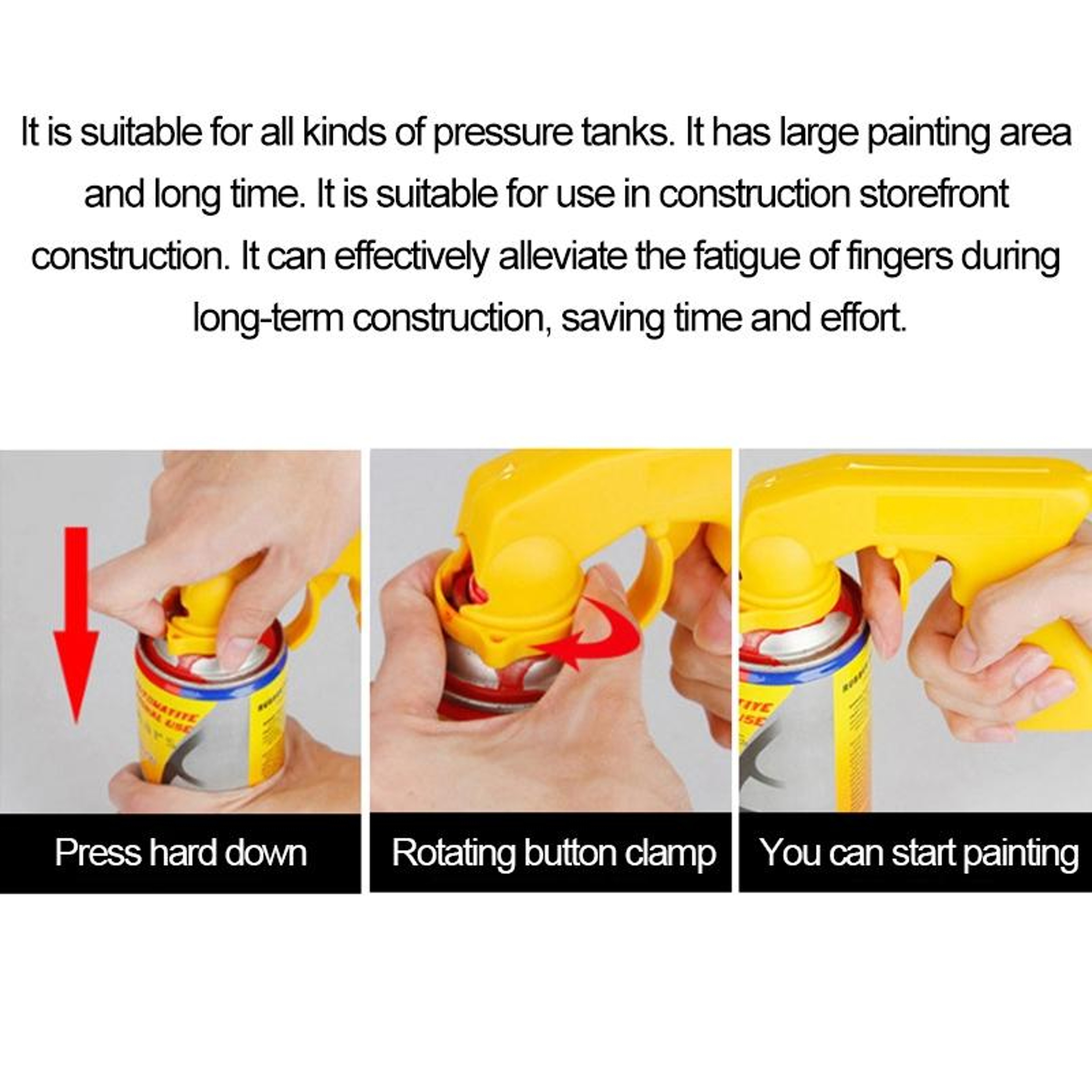 Universal Aerosol Spray Gun Handle Paint Can Trigger Grip for Smooth Car Paint and DIY Projects – view 8