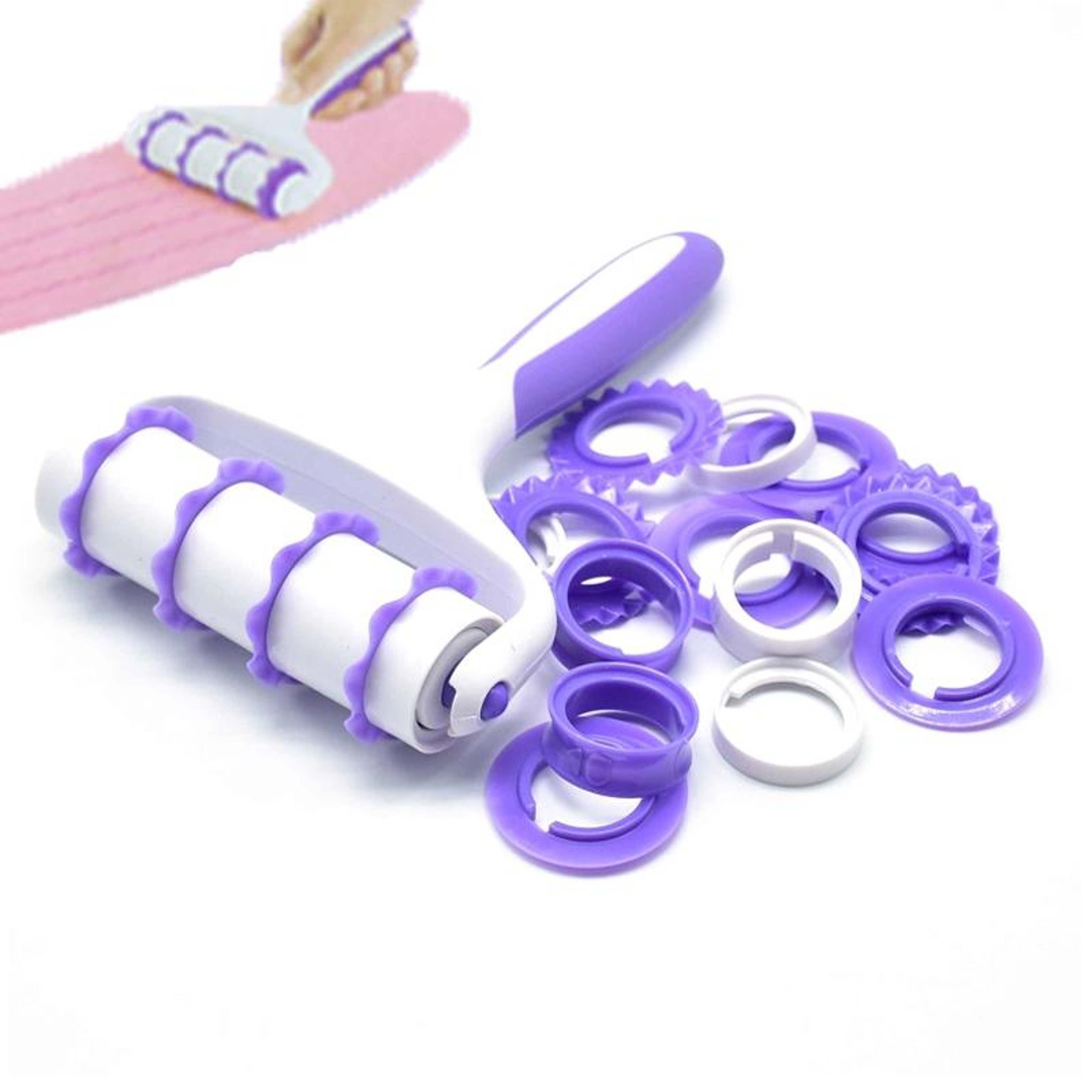 Embossing Roller Set For Fondant Cookie Cutter And Cake Lace Decorating Tool 0